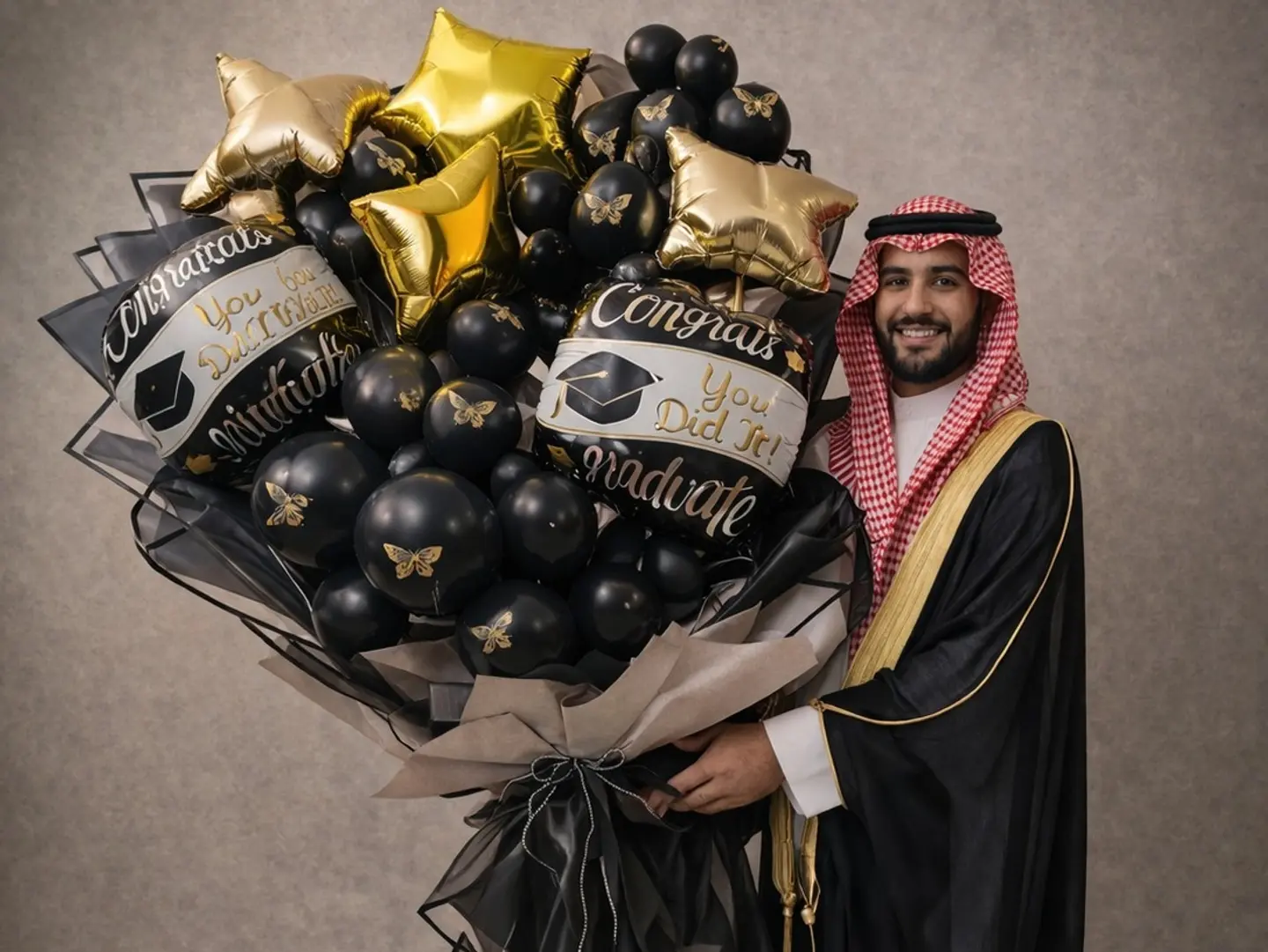 A Huge Bouquet Of Graduation Balloons