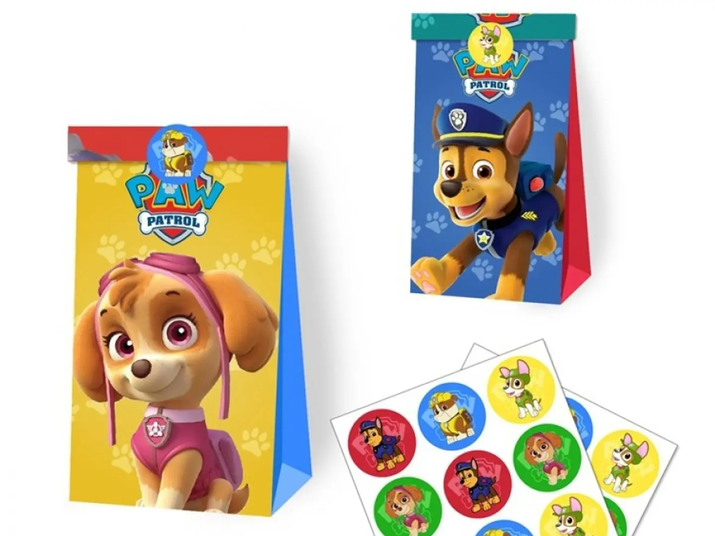 Paw Patrol Party Bags With Stickers