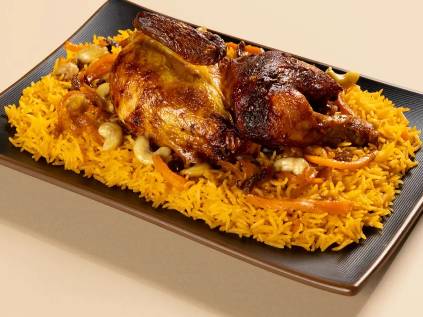 نصف دجاج شواية مع رز