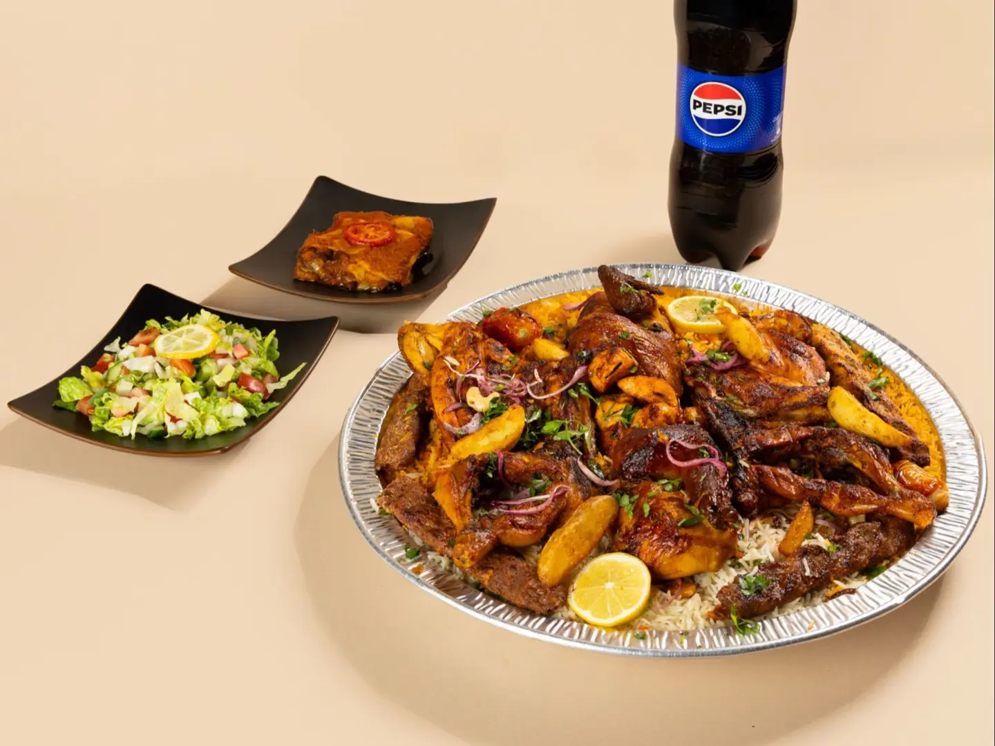 سفرة دار الحي العائلية ( حبة شواية - حبة فحم مشويات )