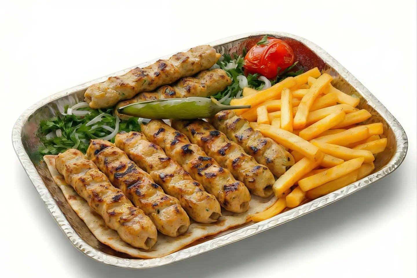 كباب دجاج وسط