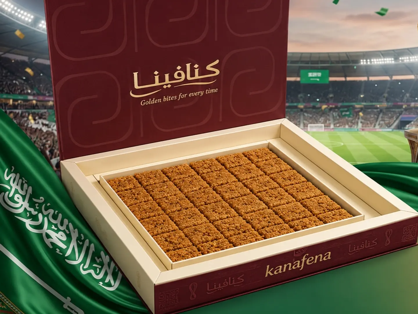 علبه عائليه من كنافة الحليب المحموص