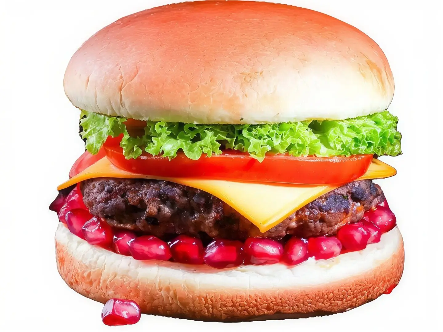 برجر لحم بقري بالرمان