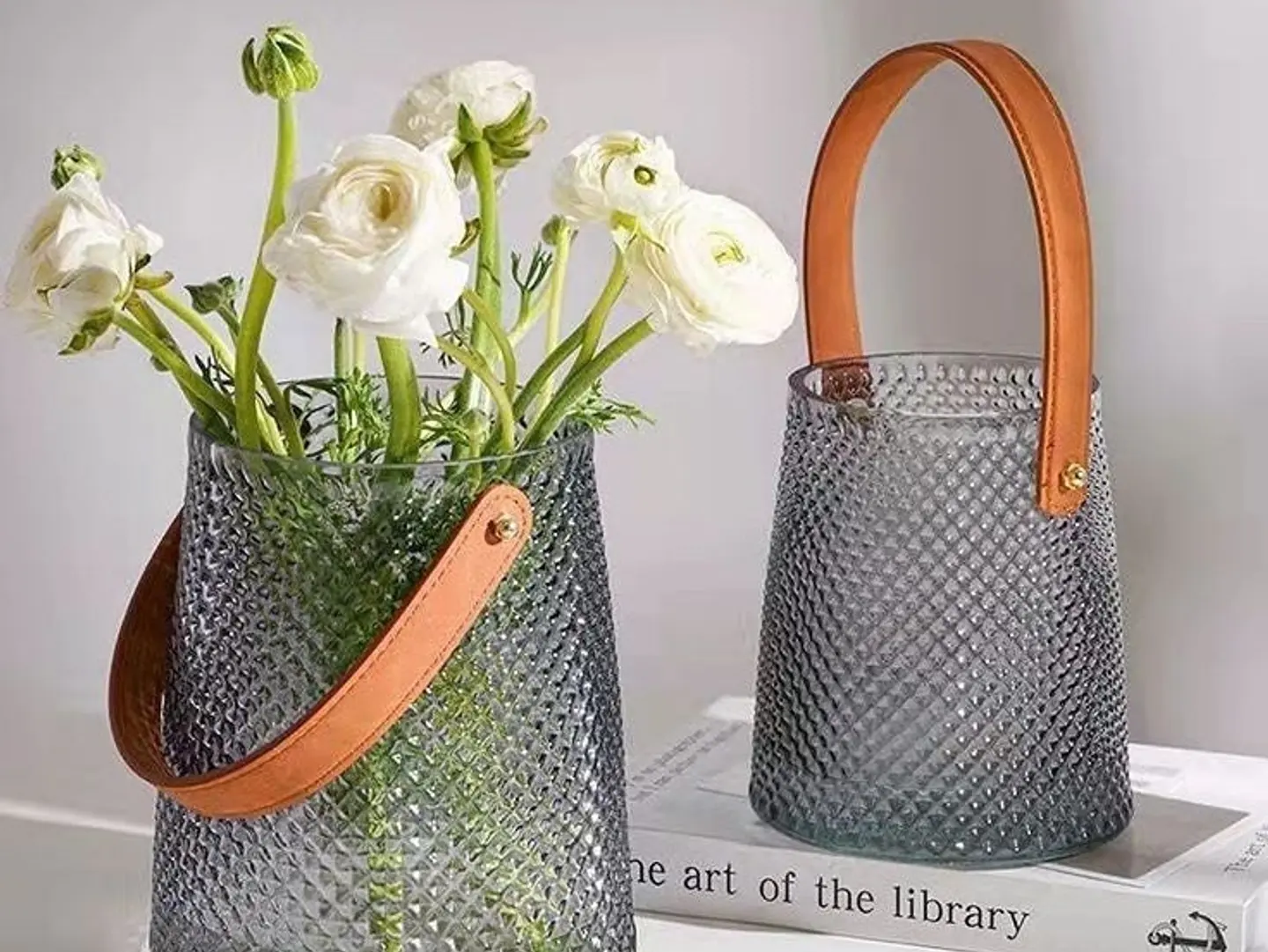 Modern Leather Flower Vase