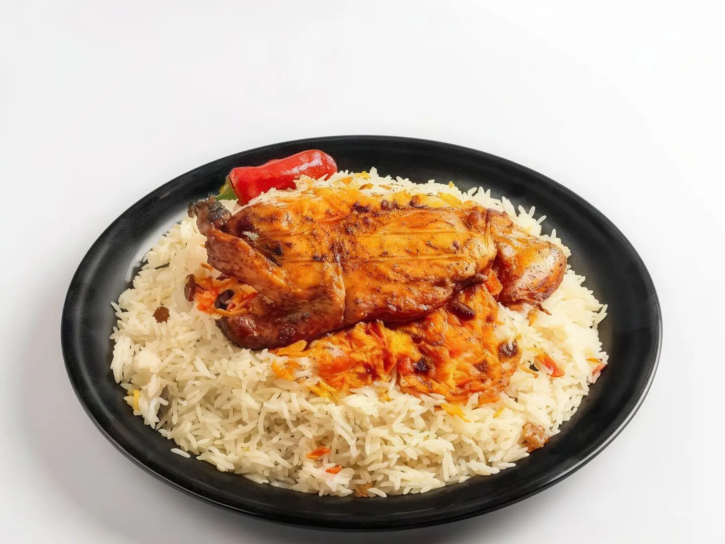 نص دجاج مع الرز البشاور