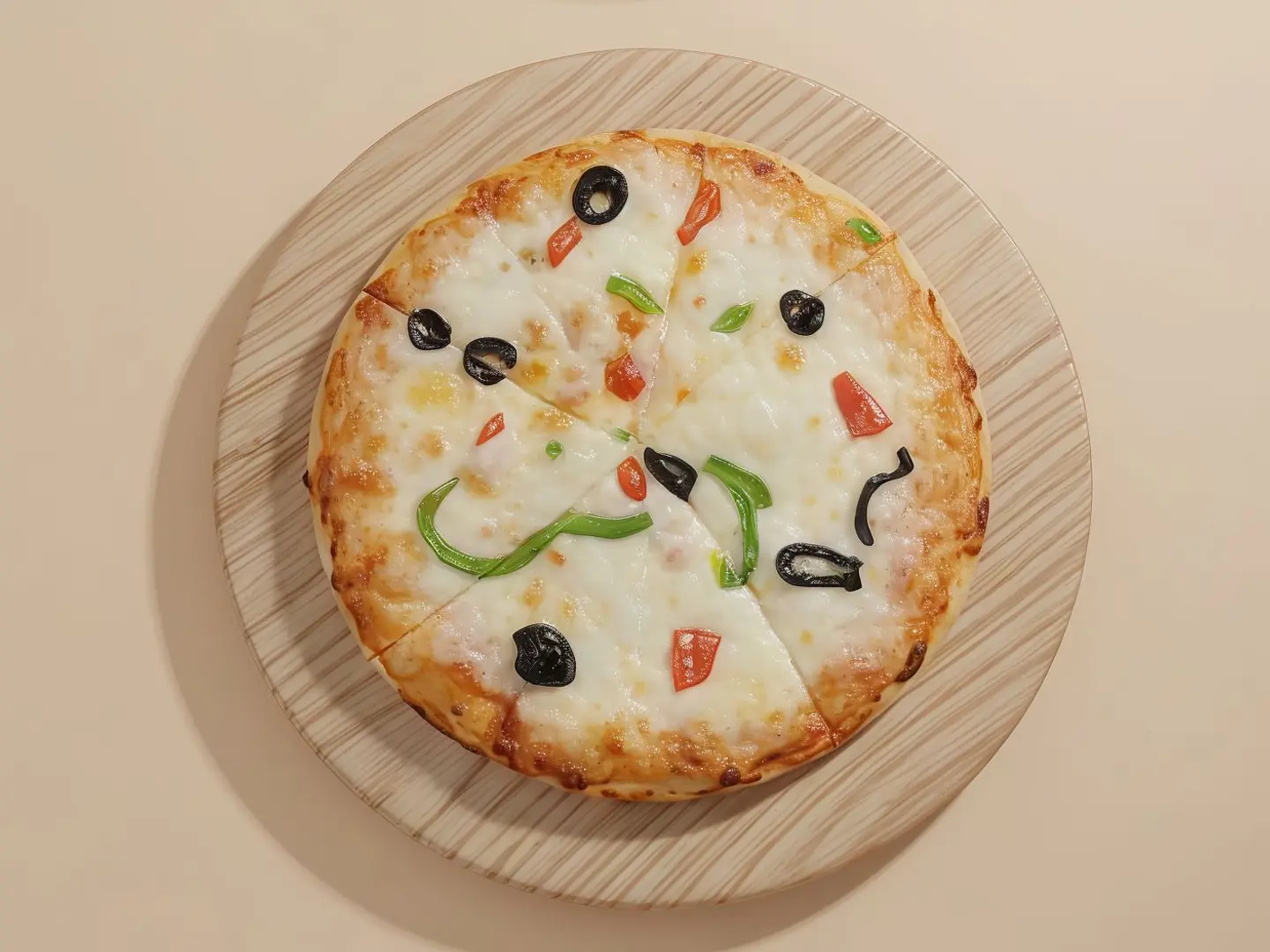 بيتزا خضار وسط