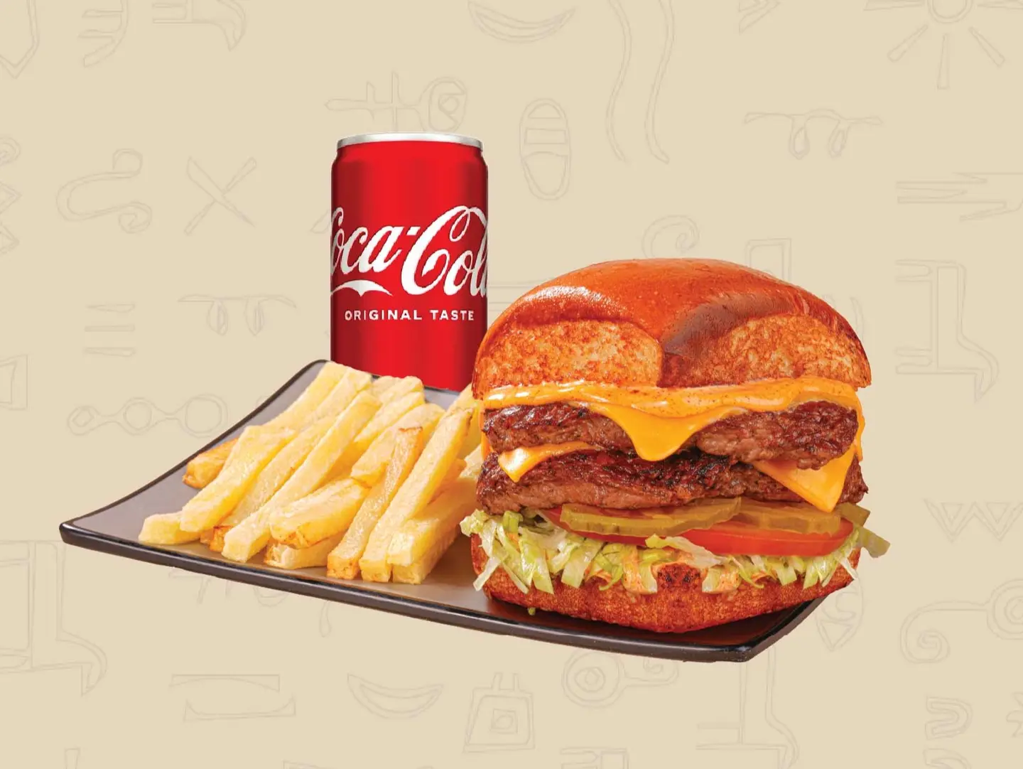 وجبة دبل برجر سماش المكعب