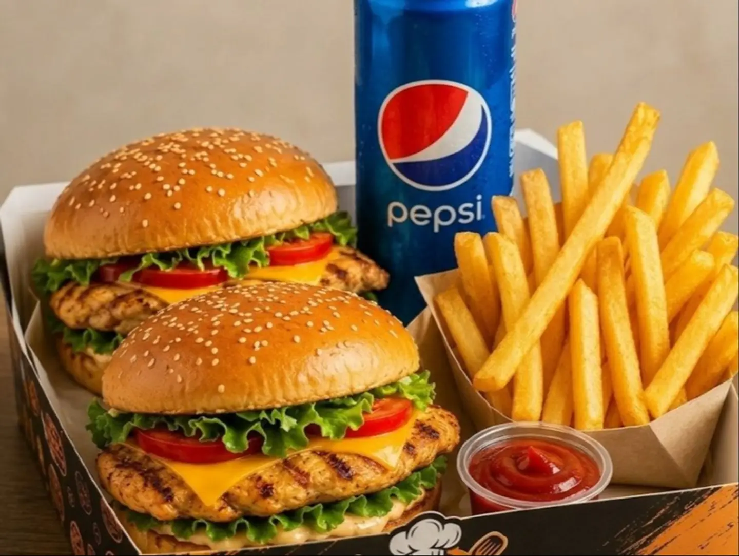 Two Grilled Chicken Burger Mea