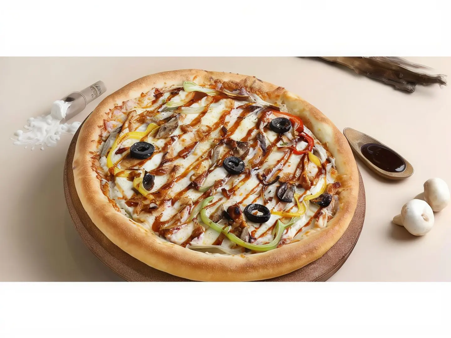 بيتزا شاورما دجاج - صغير