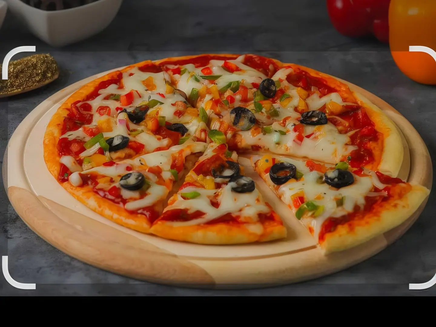 بيتزا خضار حجم صغير