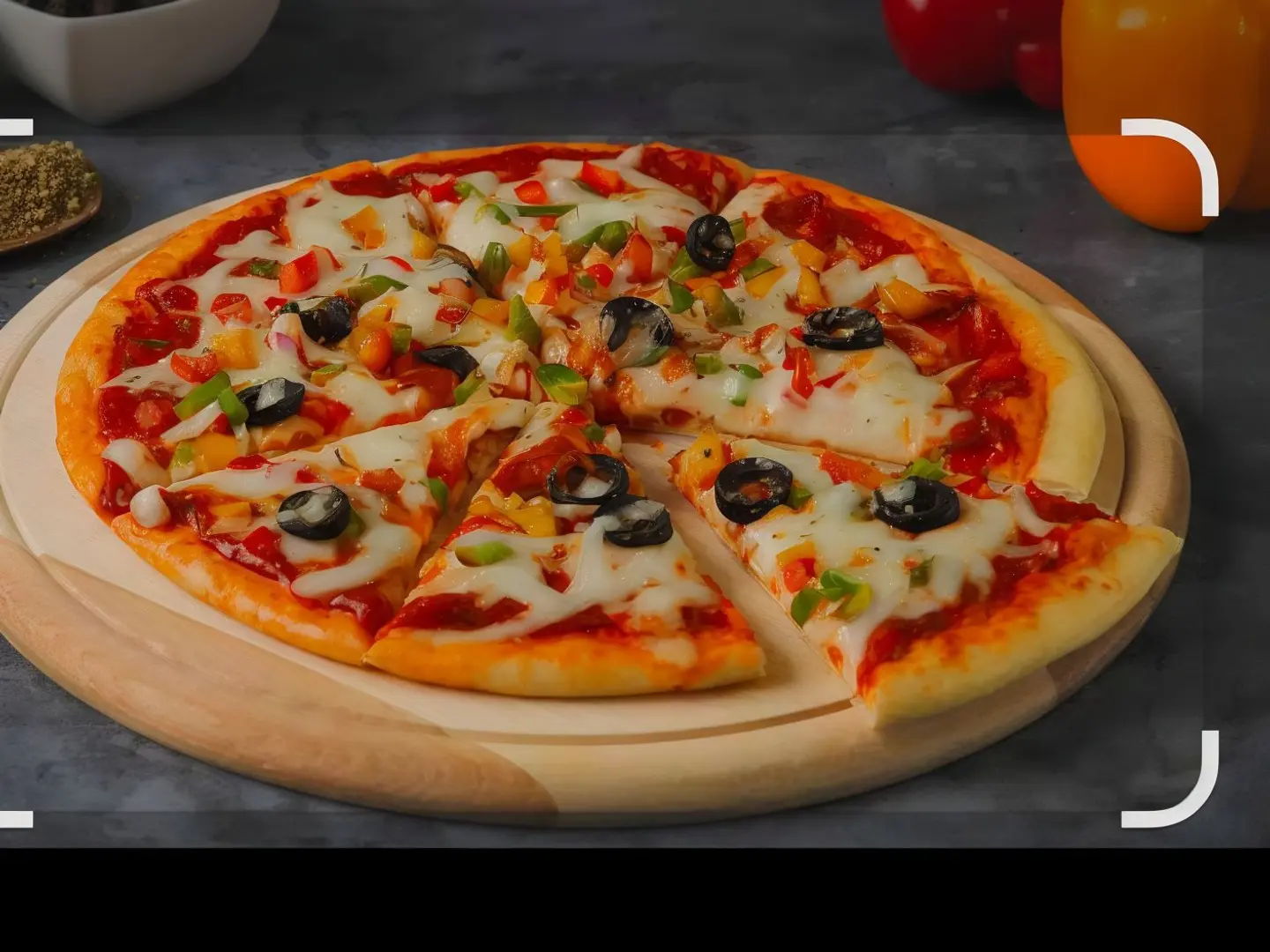 بيتزا خضار حجم كبير