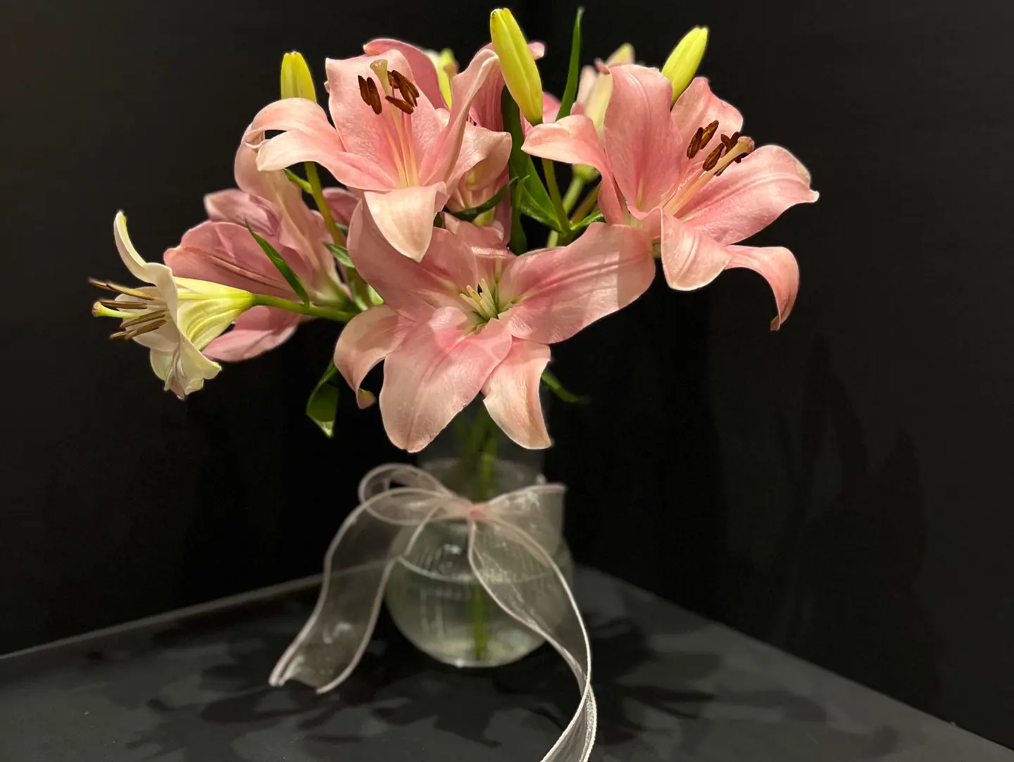 Pink Night Bouquet With Four Branches
