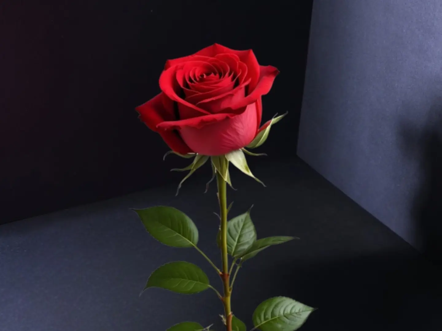 ورده واحدة حمراء