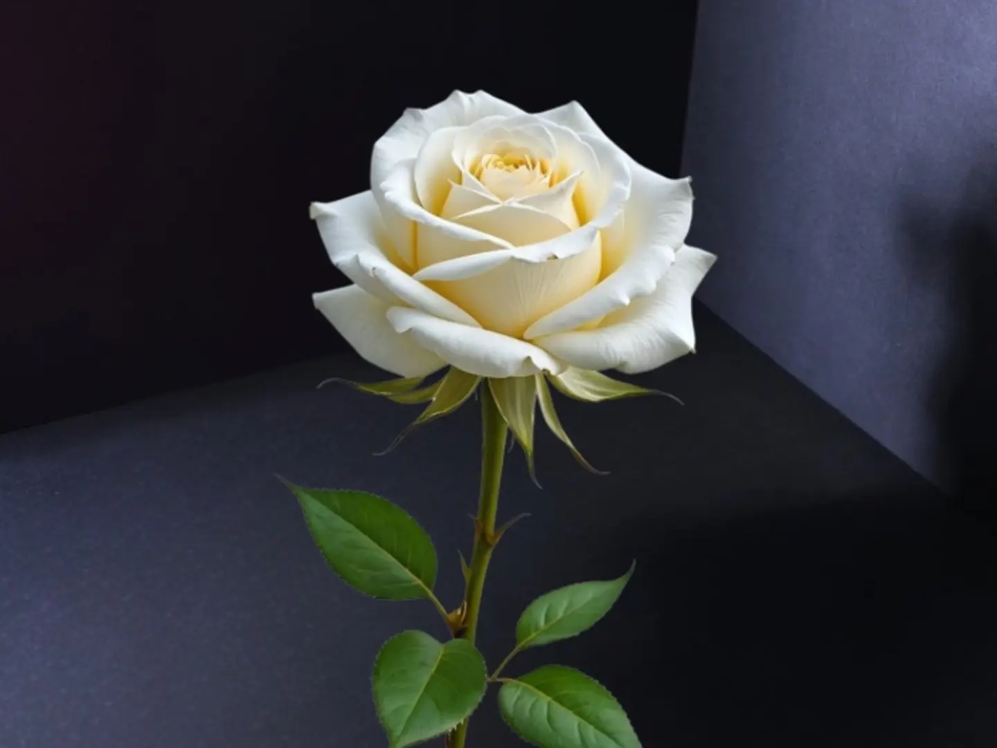 وردة واحده بيضاء