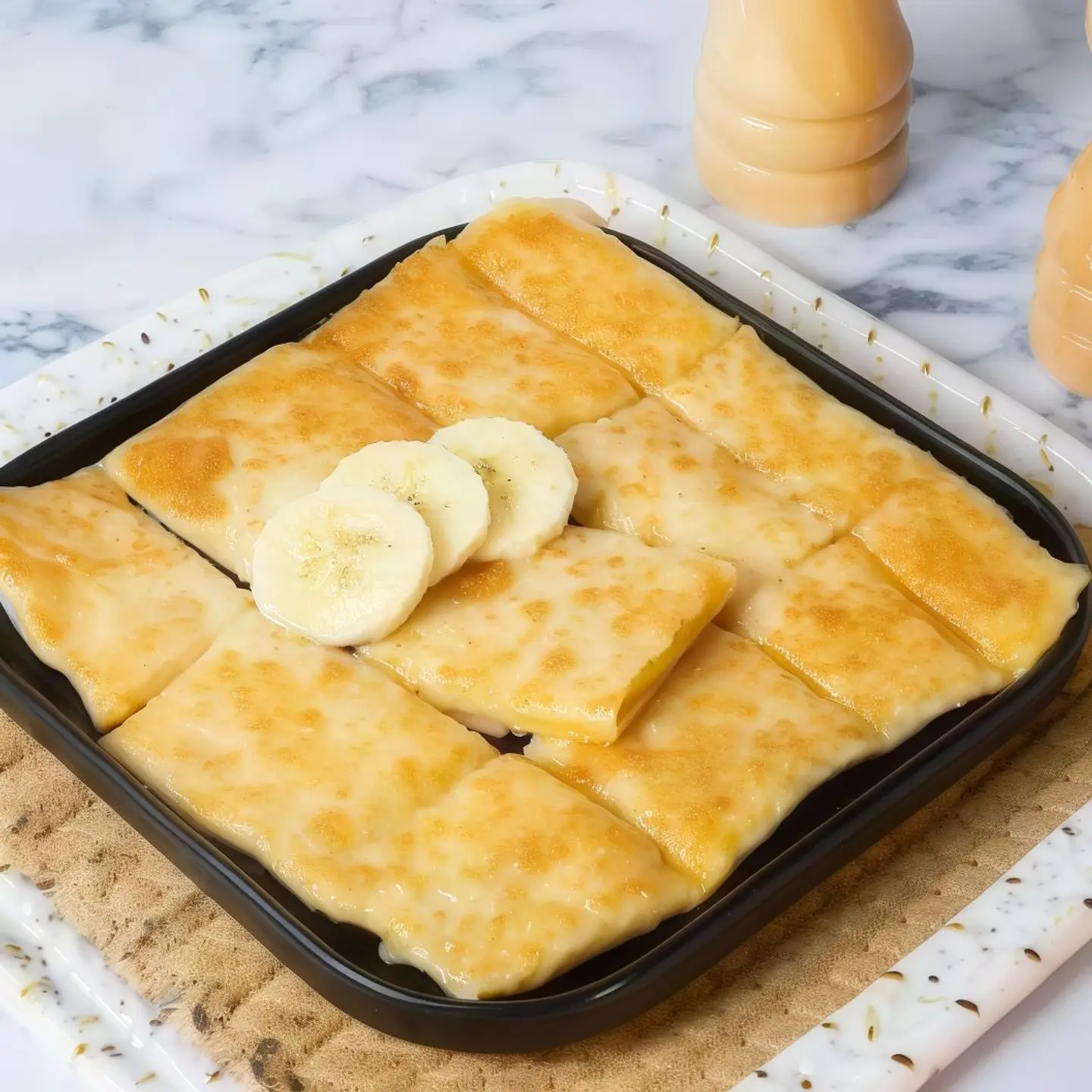 مطبق حلو جبن موز