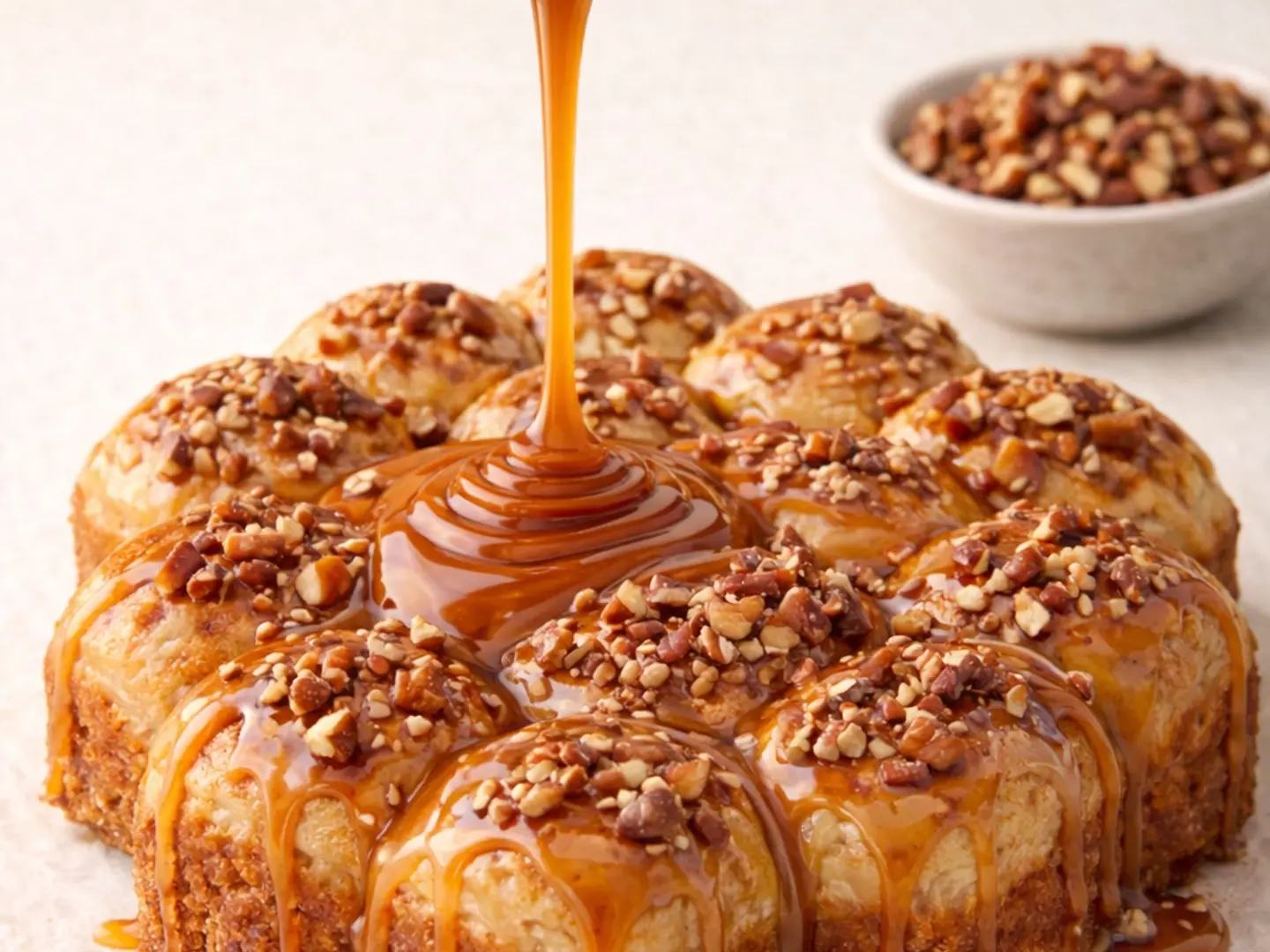 خلية بيكان مع صوص الكراميل المملح