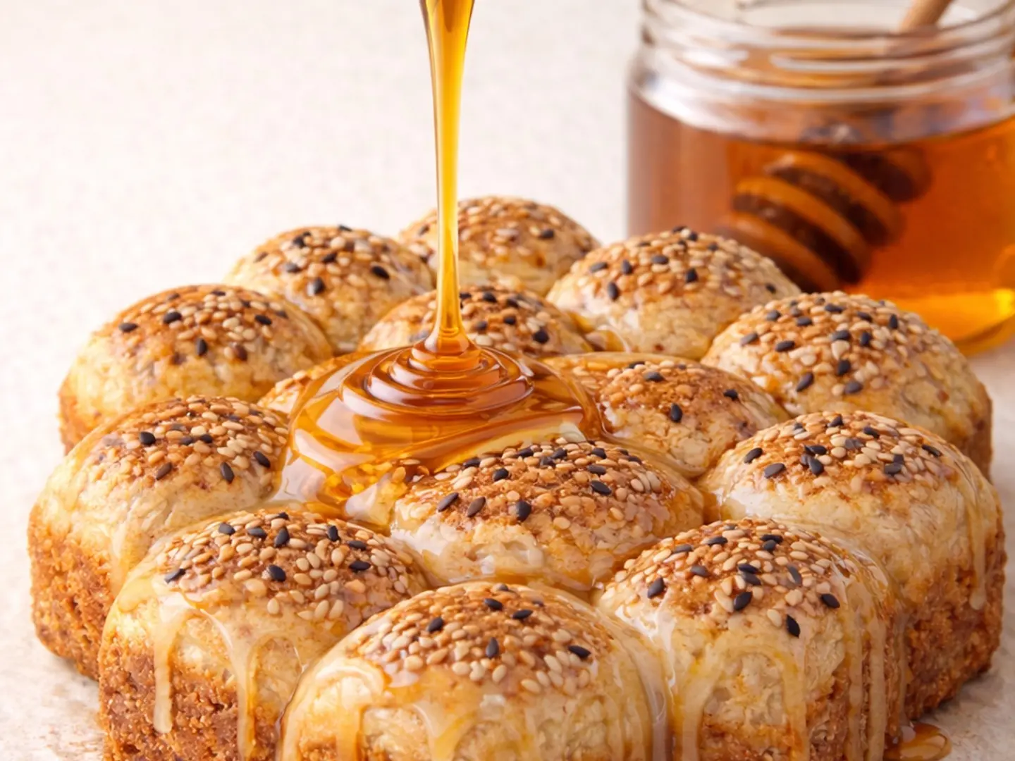 خلية مع العسل اللذيذ