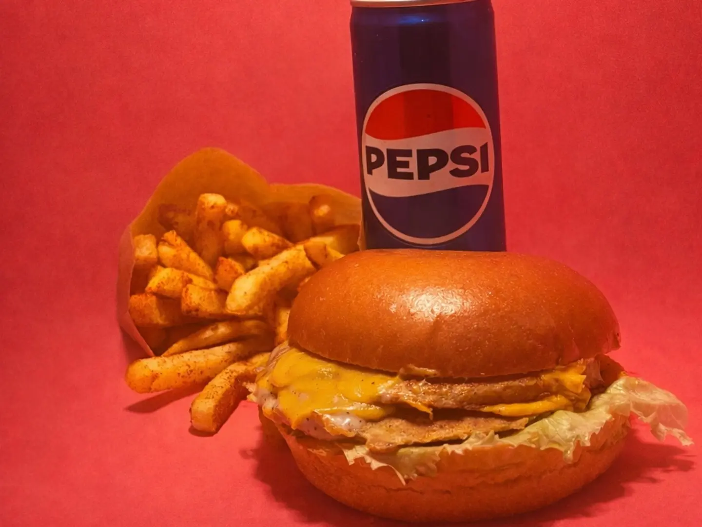 وجبة برجر دجاج مشوي دبل