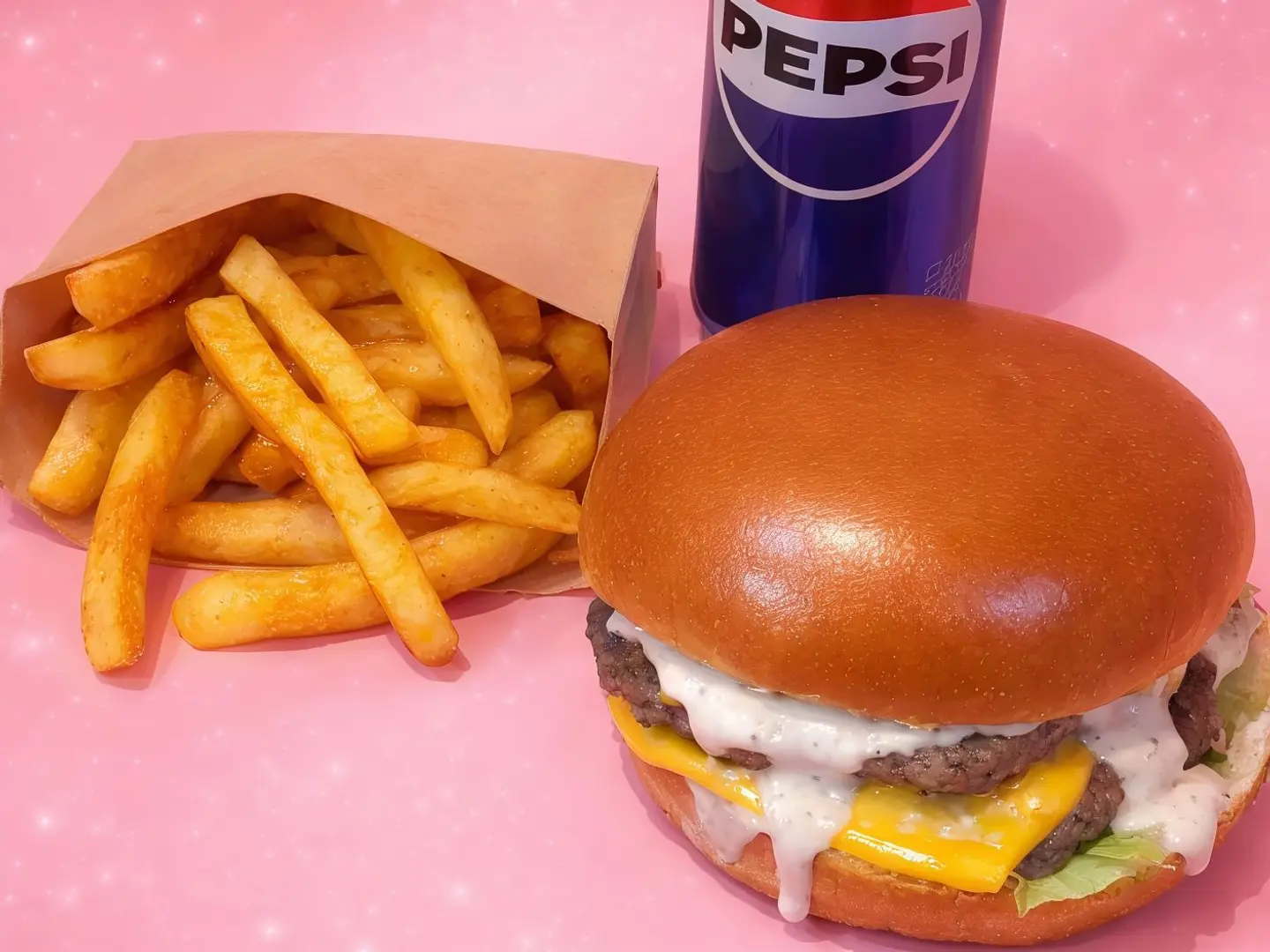 وجبة دبل برجر لحم