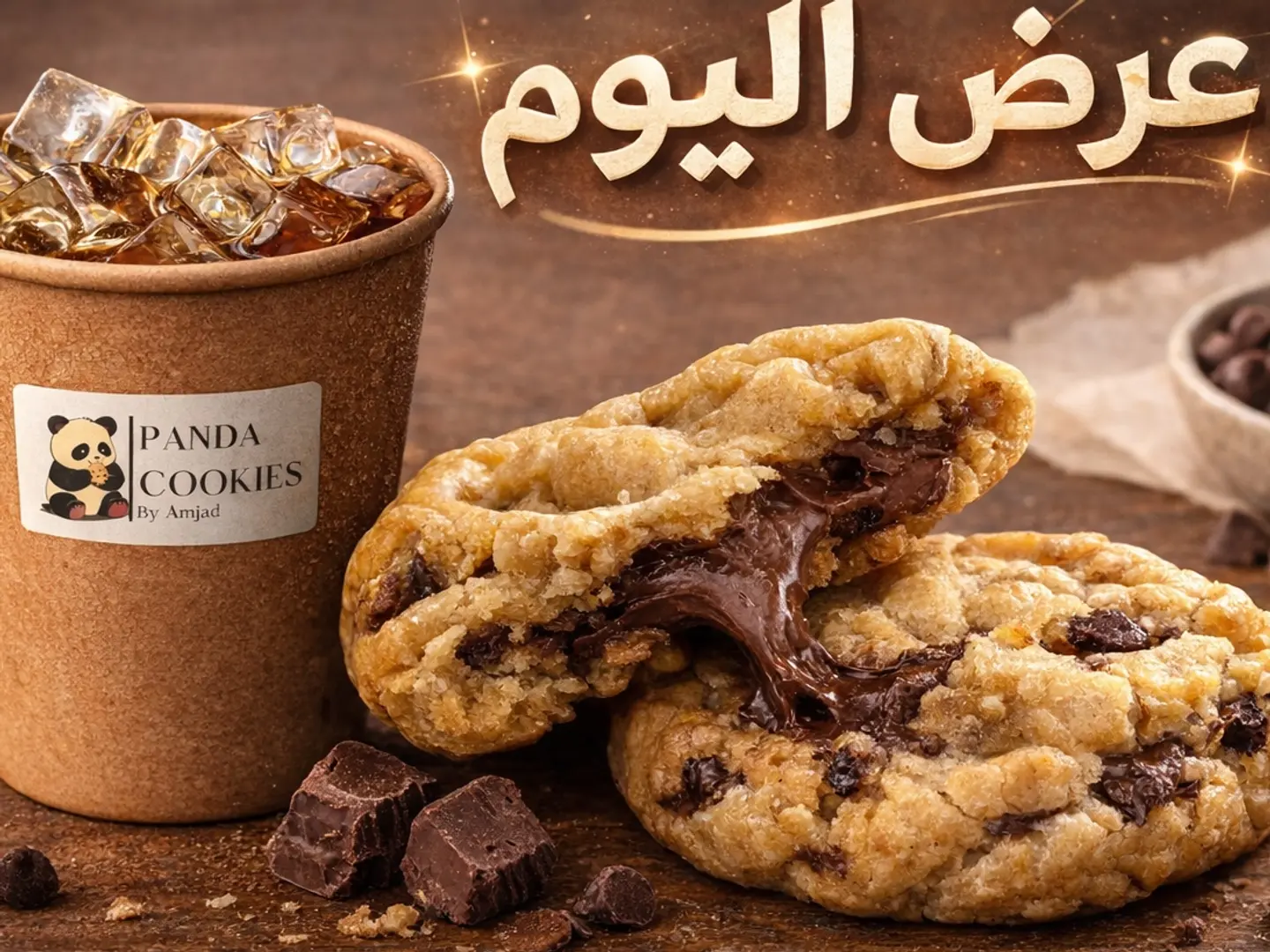 قطعة كلاسيك كوكيز بالشوكولاتة البلجيكية مع قهوة اليوم