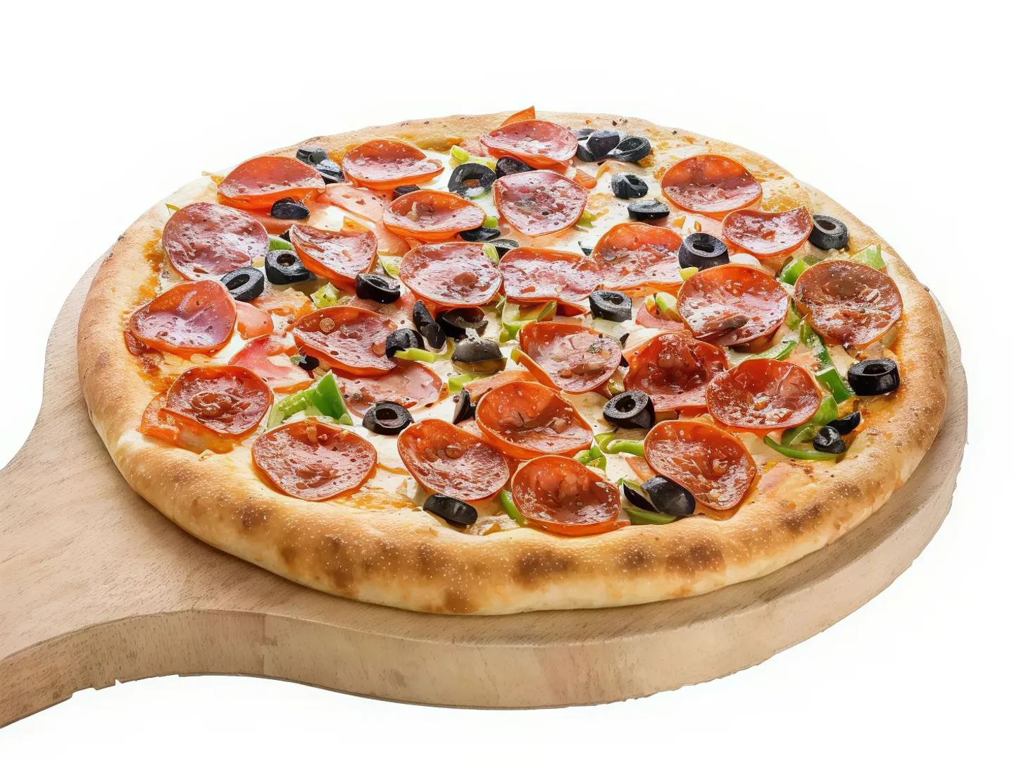 Pepperoni Pizza With Vegetables