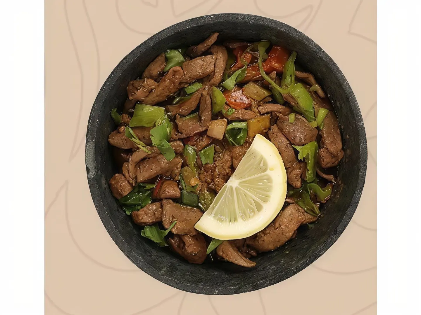 Liver Cooked In Clay Pot With Cheese