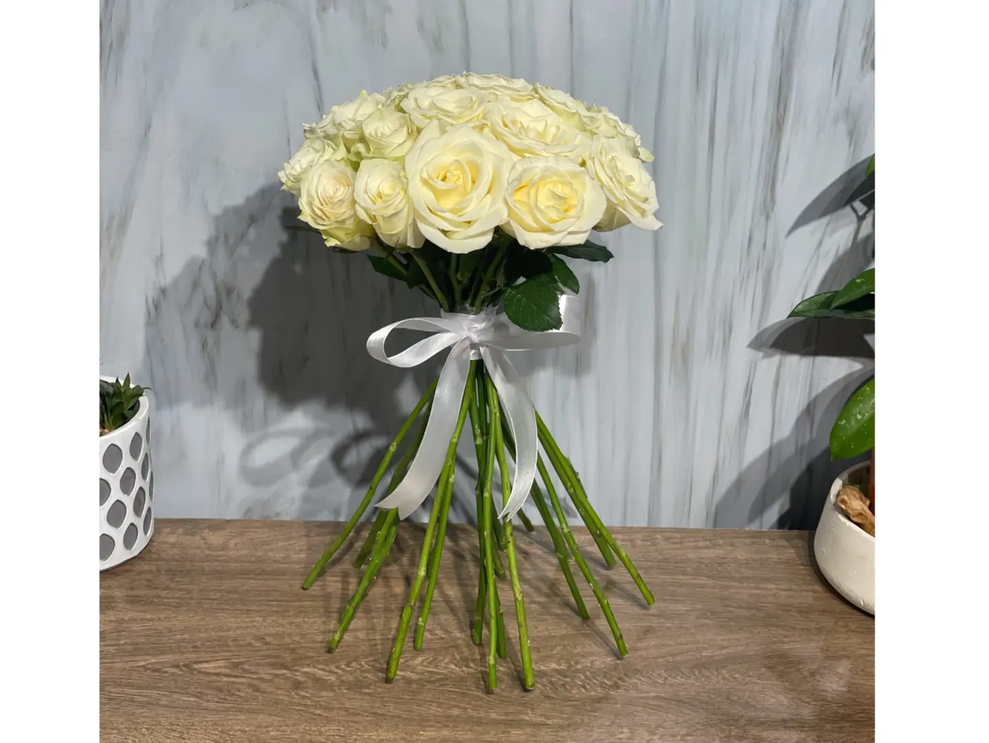 White Heart Bouquet
