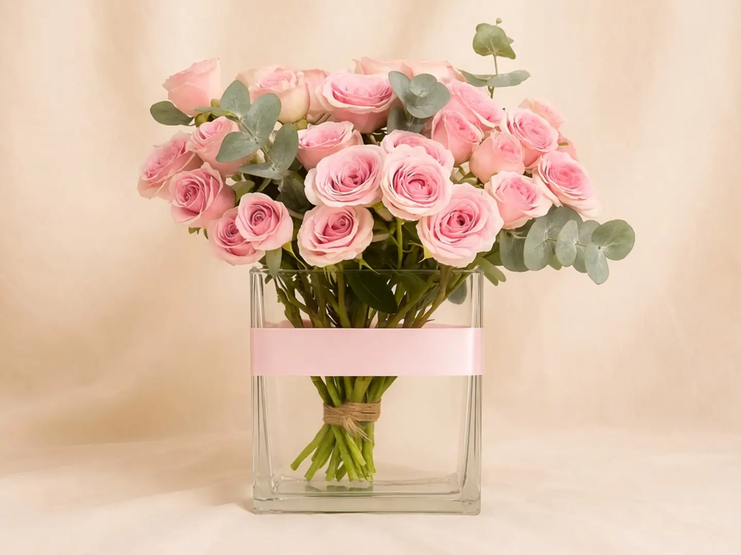 Pink Aura Spray Rose Vase