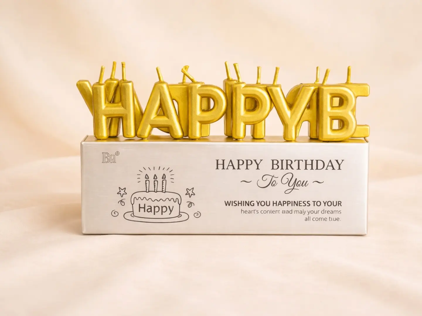 حروف شمعة عيد ميلاد سعيد