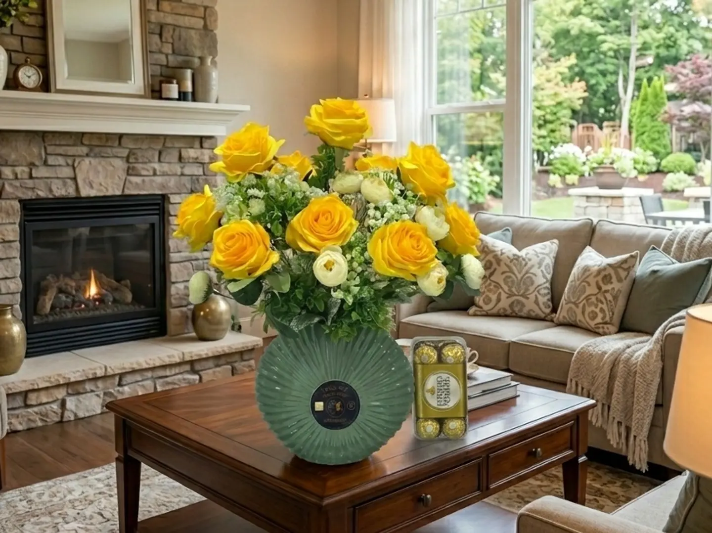 مجموعة هدايا الساعة الذهبية مع شوكولاتة فيريرو روشيه