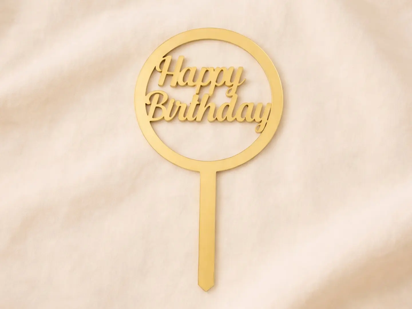 Happy Birthday Cake Topper Sparkly Decoration For Kids And Adults Parties