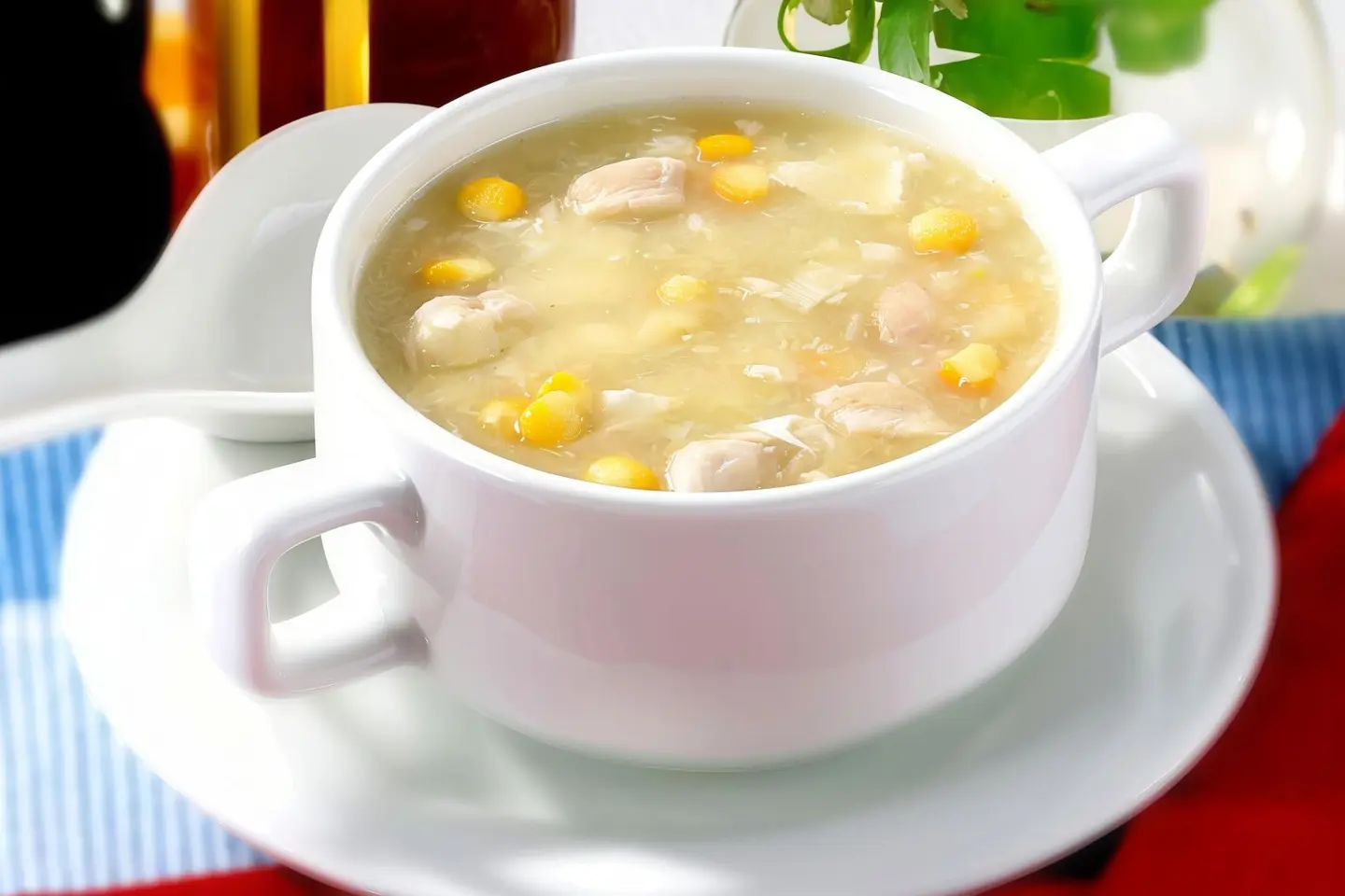 شوربة ذرة حلوة بالدجاج