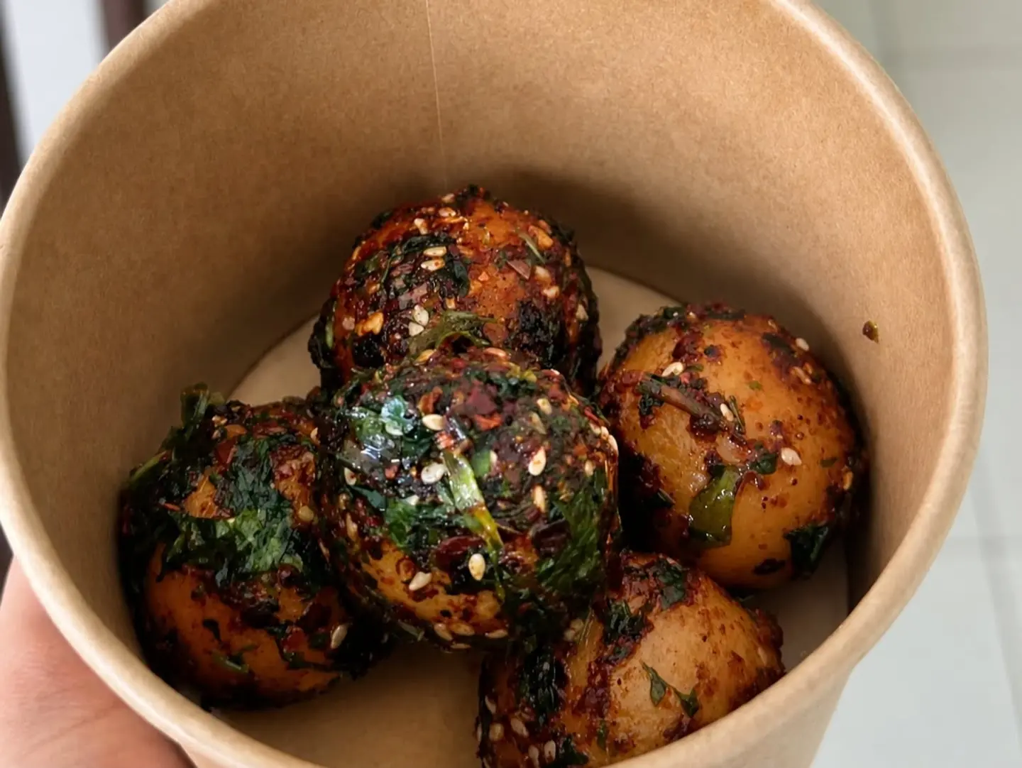 Spherical Potato Balls (Toboki)