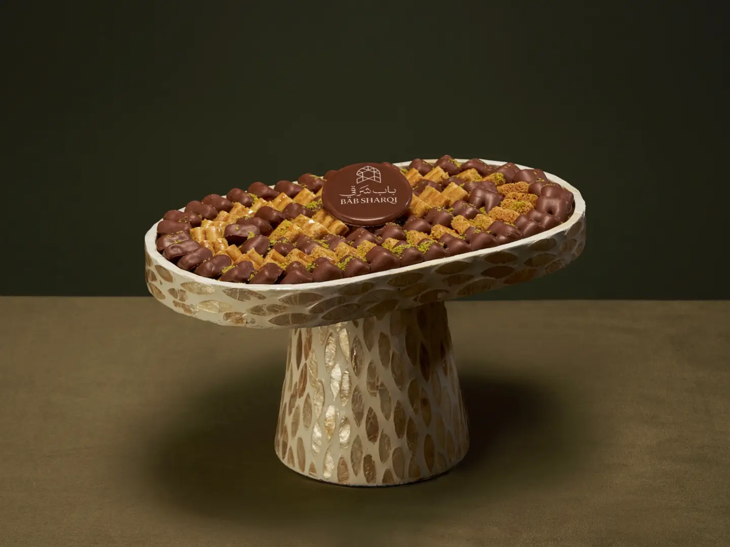 صينية أصابع البقلاوة سادة وشوكولاتة كبير