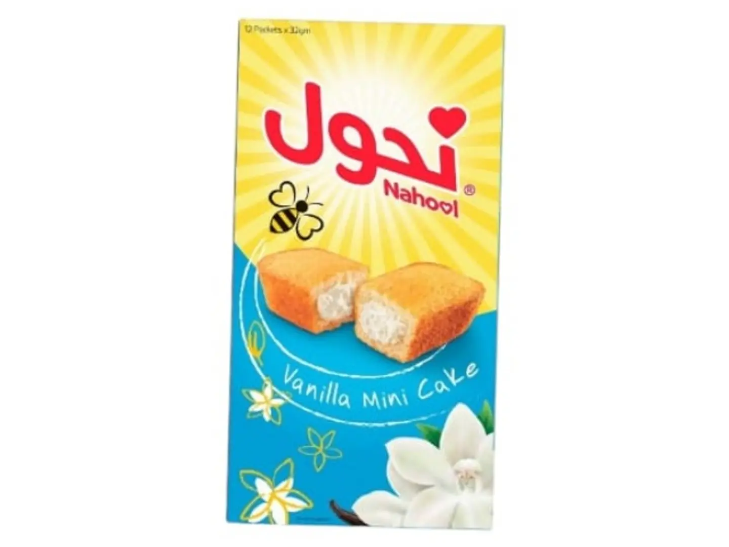 كيك نحول الفانيليا الصغير 12 عبوة في 32 جرام