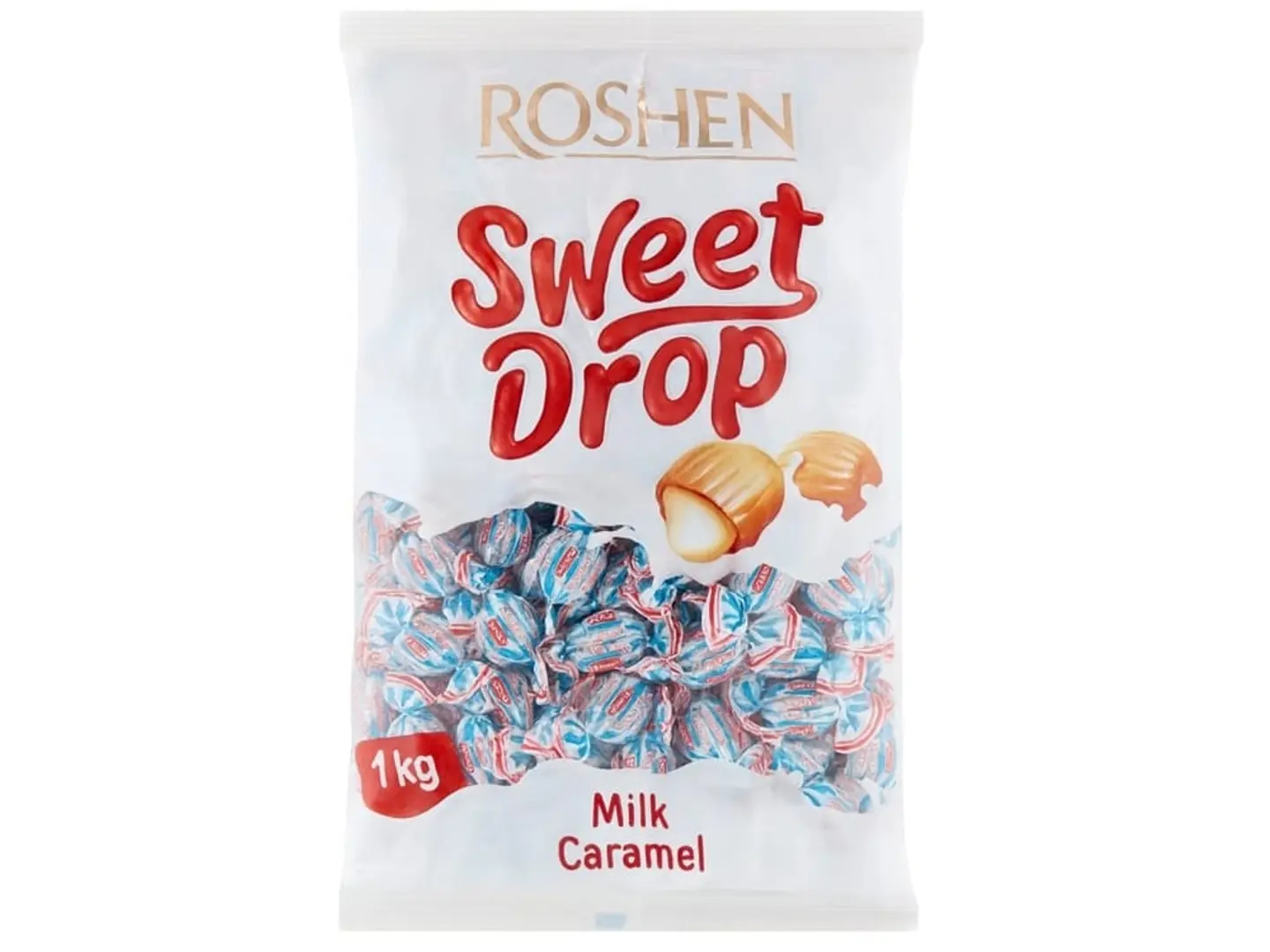 حلوى صلبة سويت دروب بنكهة الكراميل والحليب 1 كيلو من روشن
