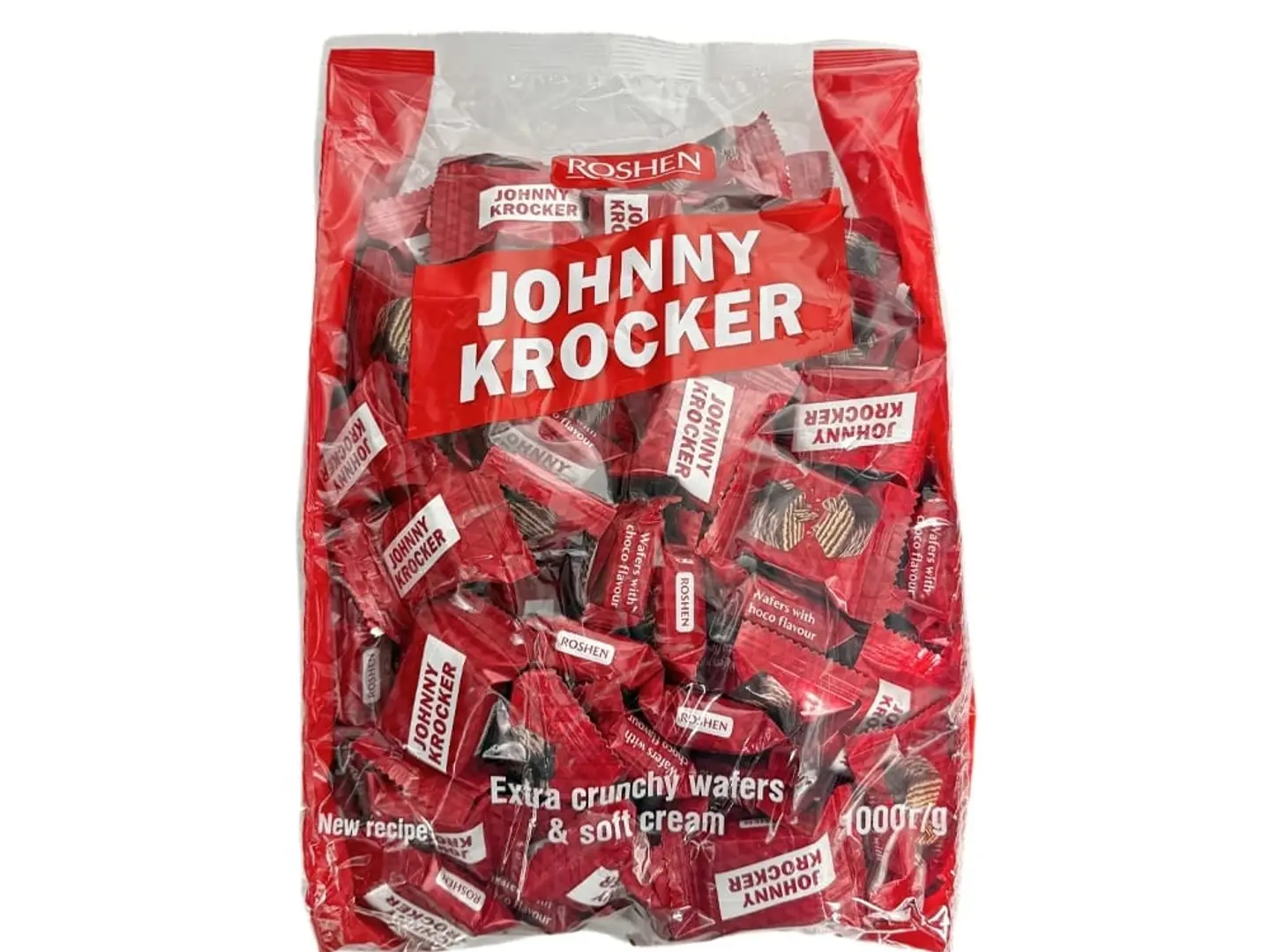 ويفر جوني كروكر مقرمش وكريمي بحشوة الشوكلاتة 1 كيلو من روشن
