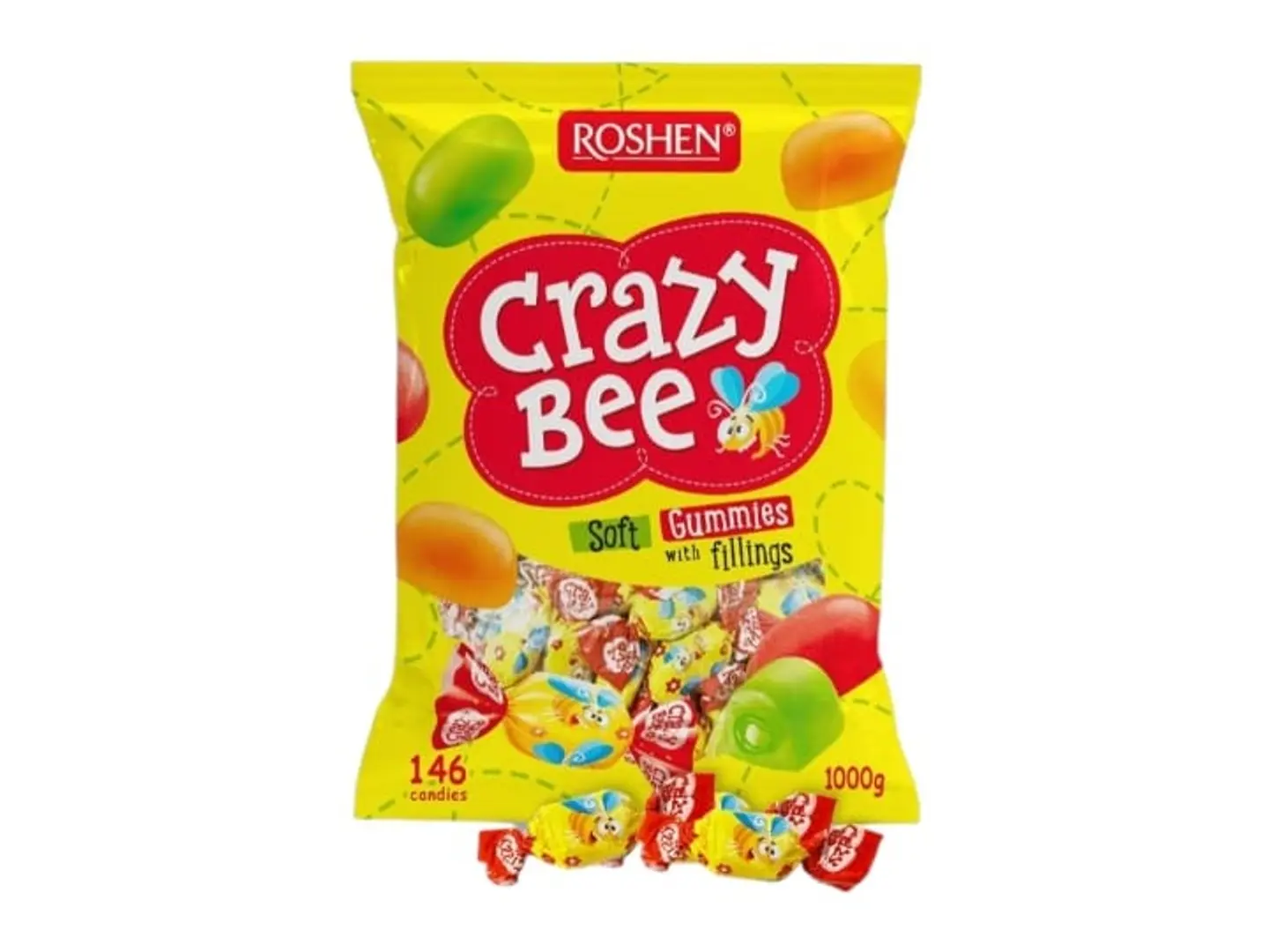 حلوى الجيلي محشوة بنكهات الفاكهة 1 كيلو من روشن