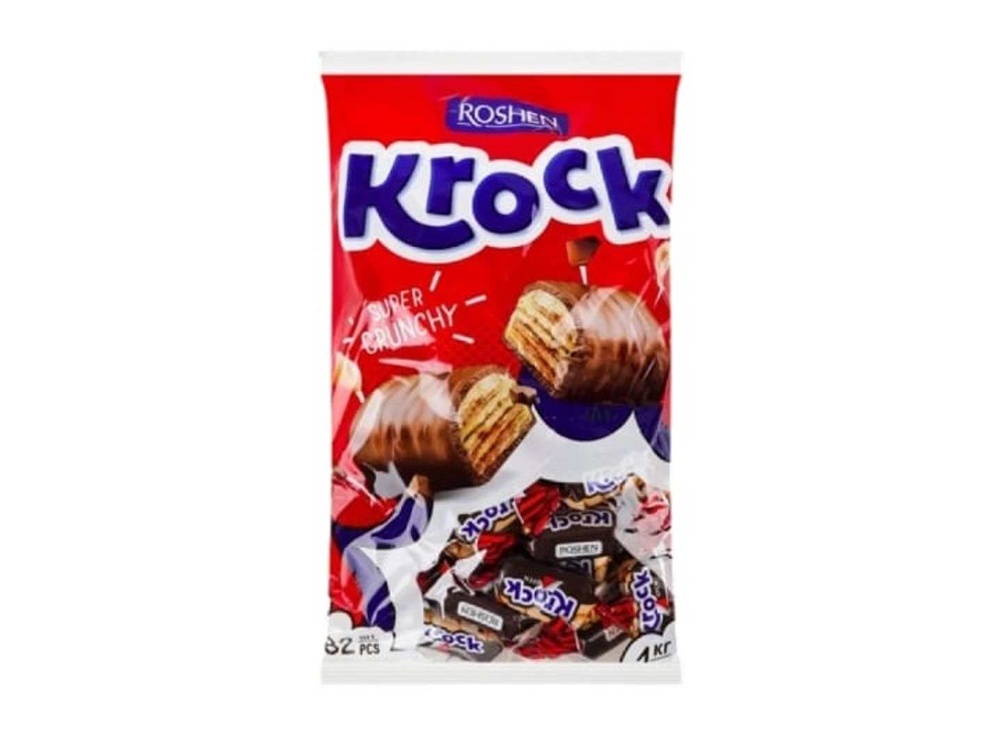 حلوى كروك بالفول السوداني مع طبقة خارجية من الكاكاو 1 كيلو من روشن