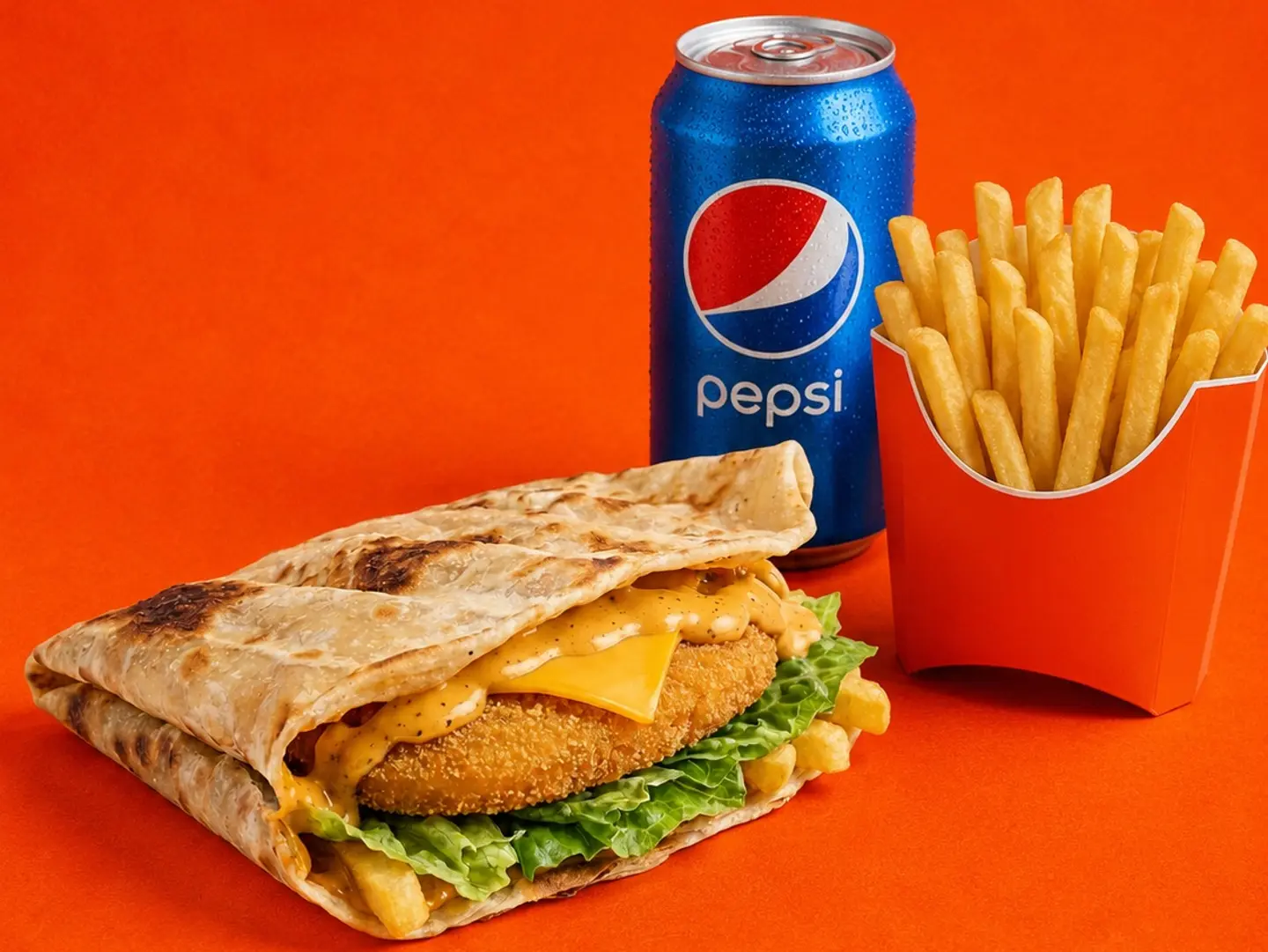 Crispy Chicken Burger Chapati