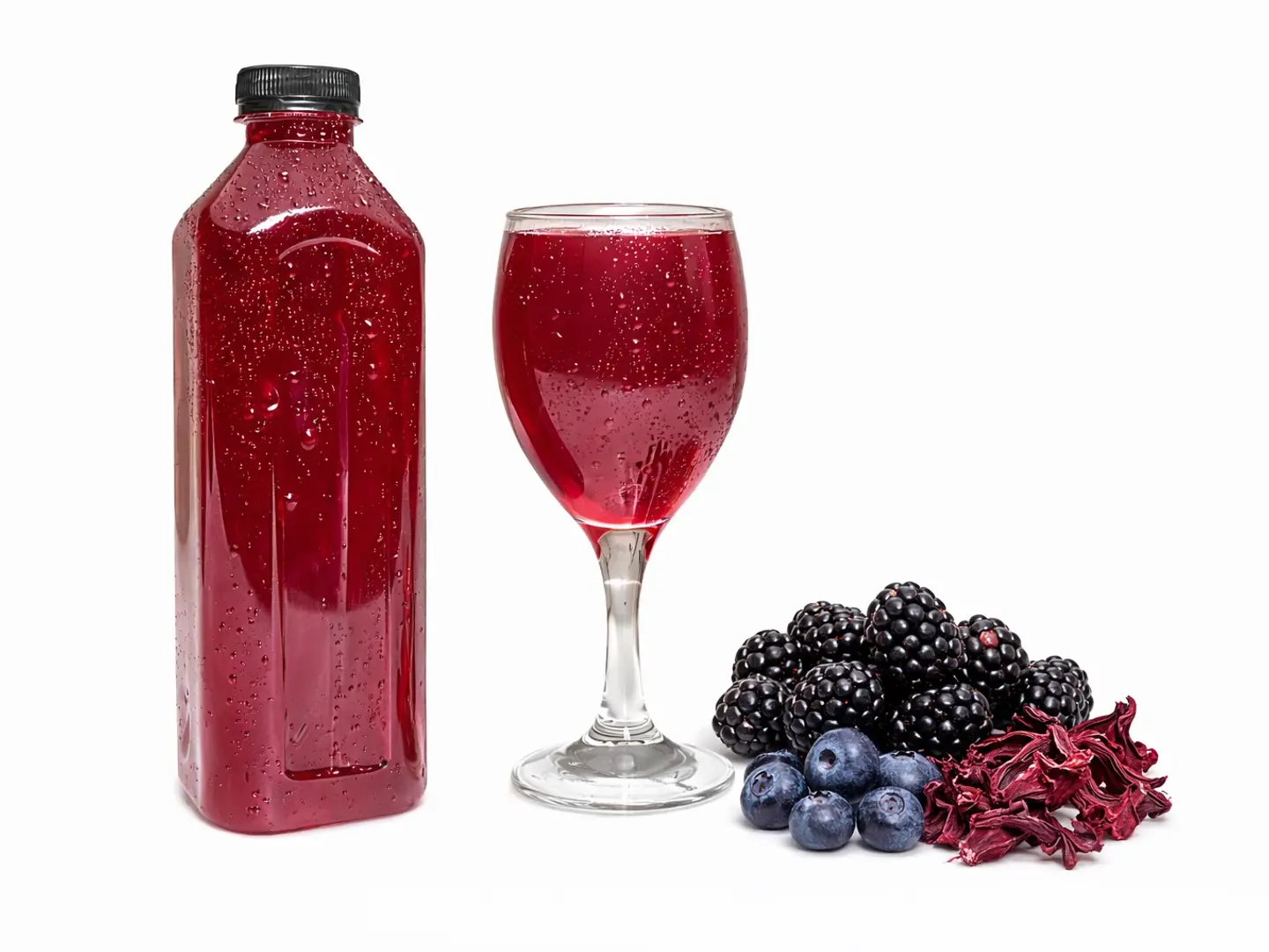 عصير كركديه توت ازرق