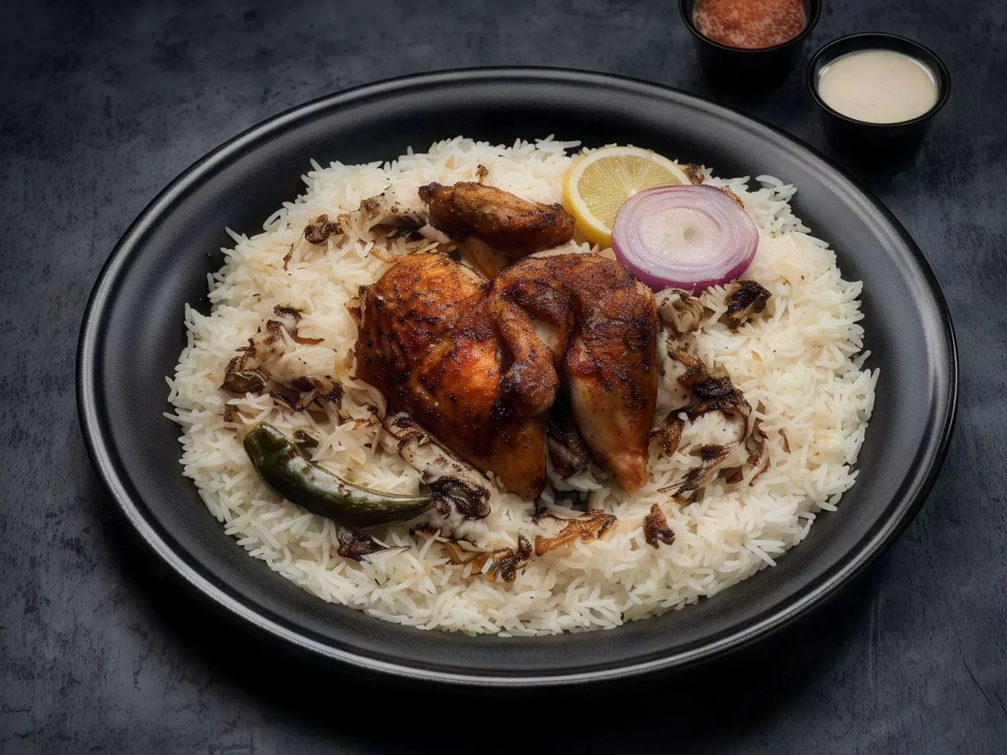 Half Grilled Chicken With Peshawari Rice