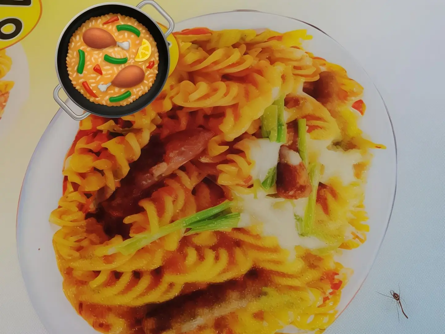 باستا خضار احمر