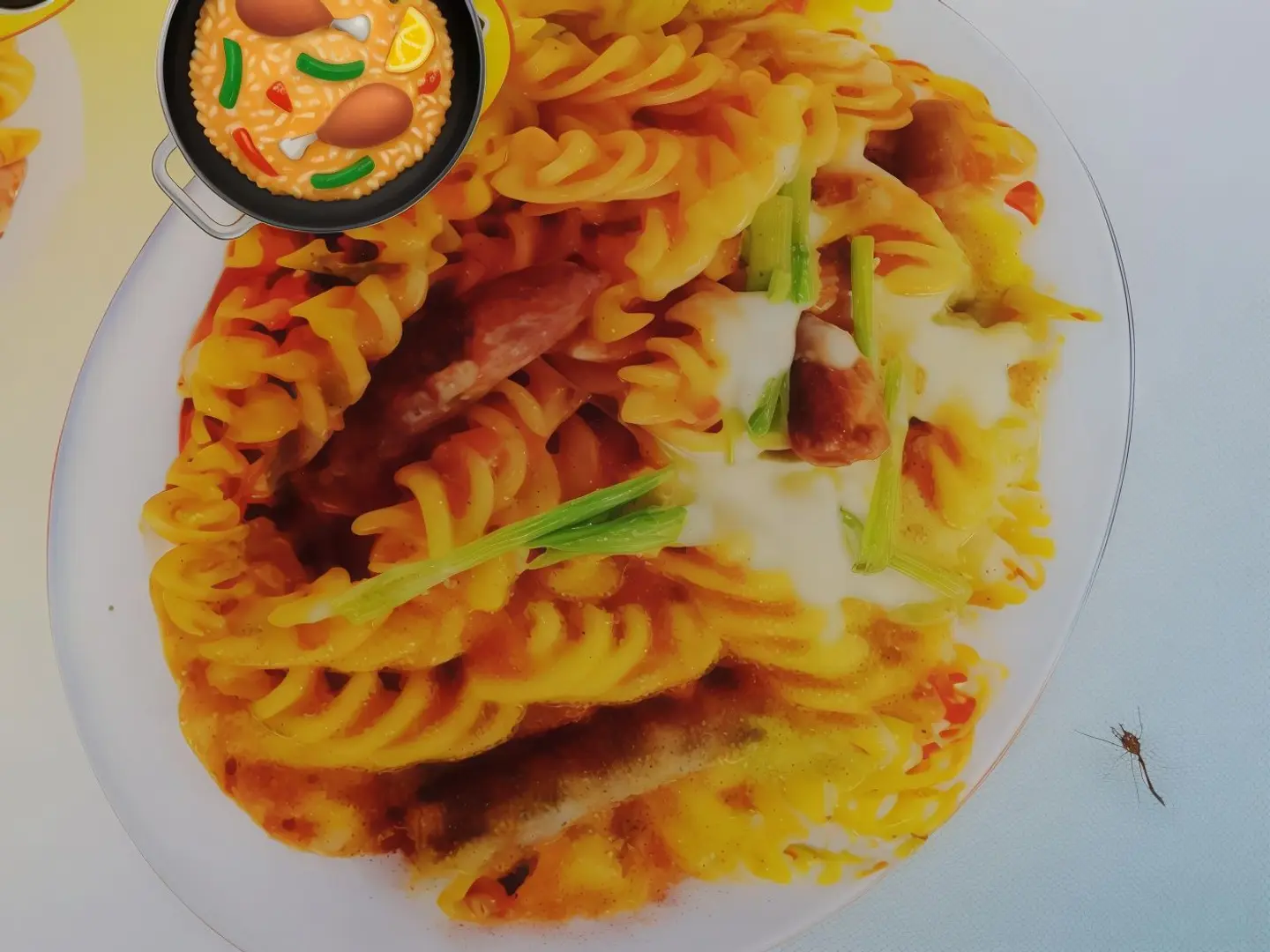 باستا دجاج بالصوص الابيض