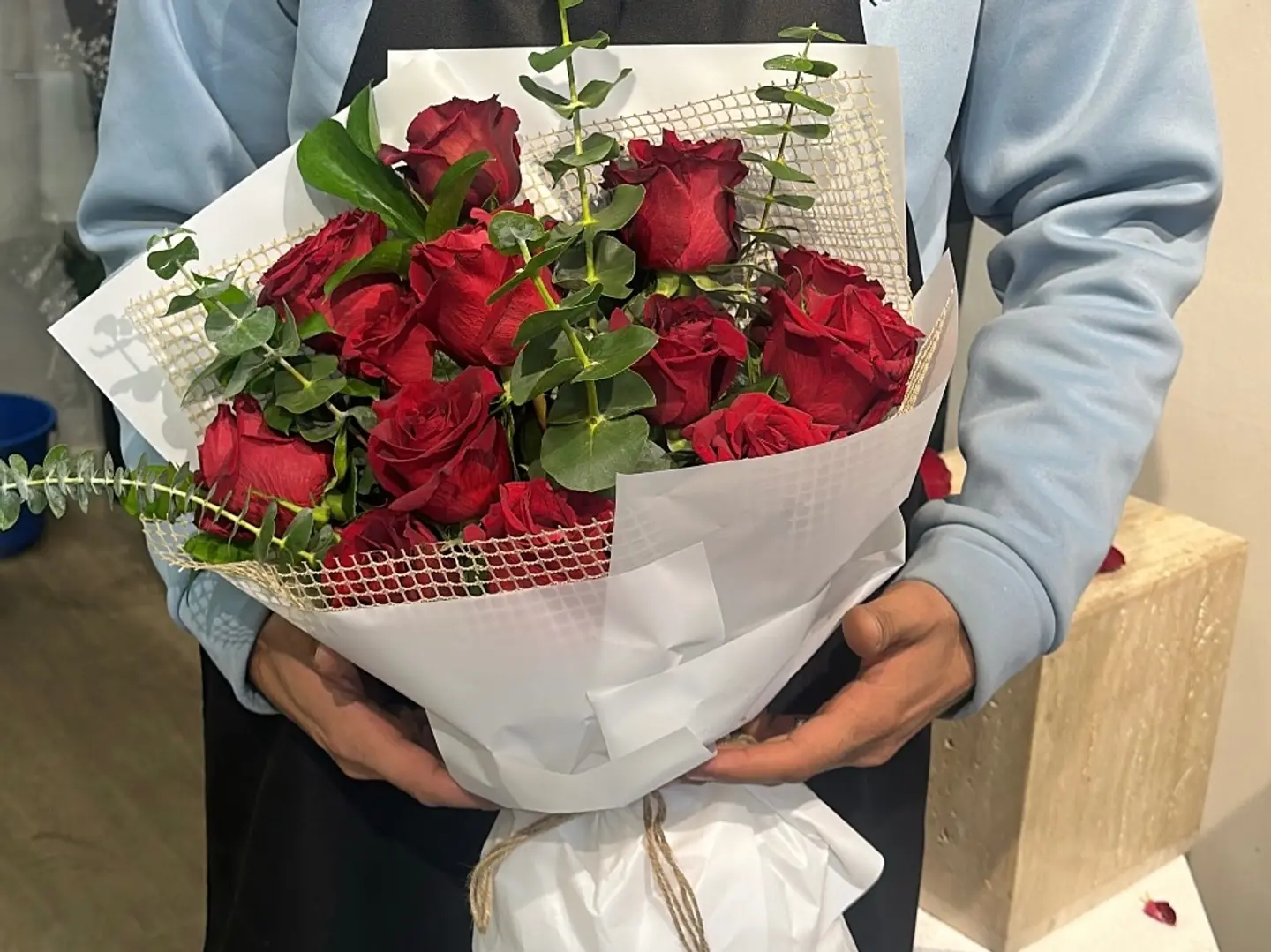 باقة روز احمر013