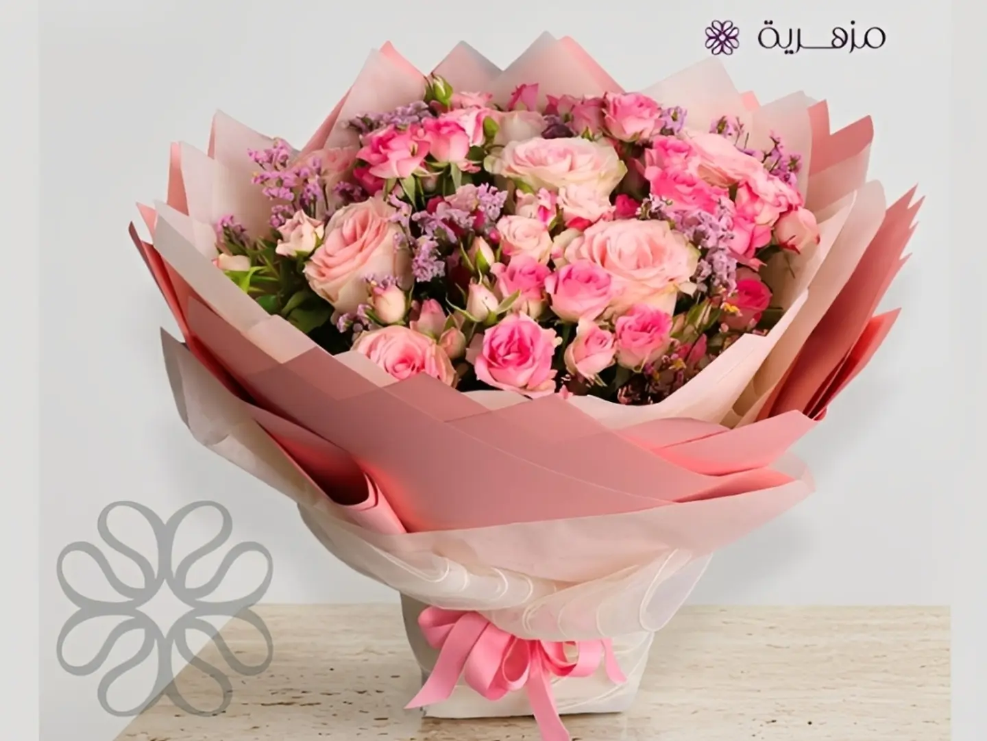 باقة ورد اول بينك 028