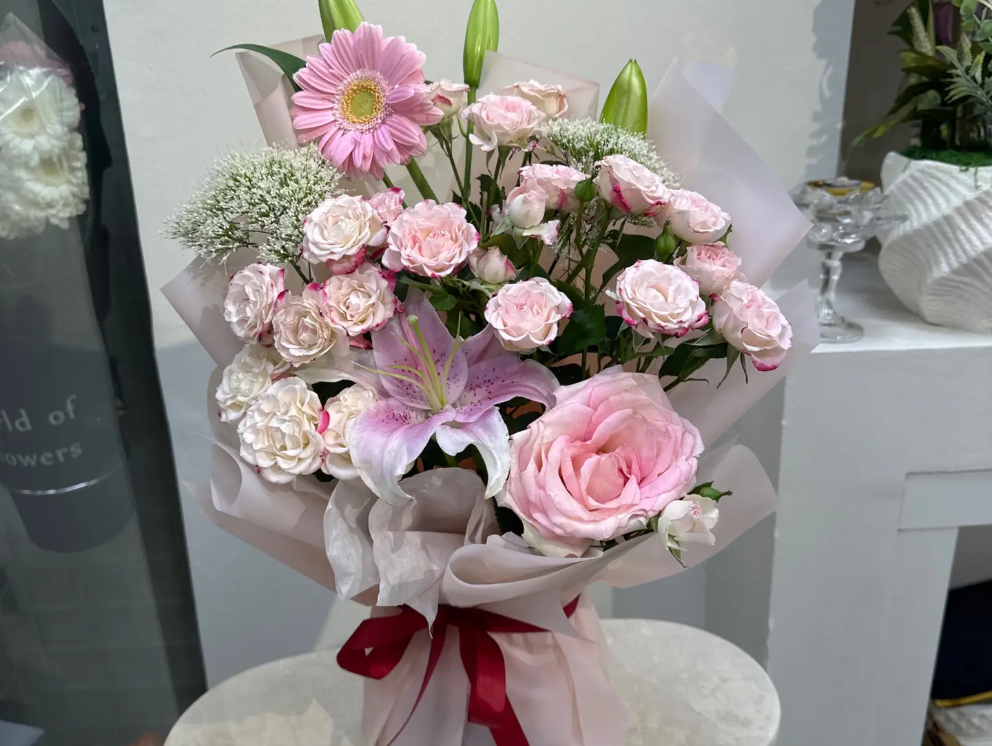 باقة ورد بينك 036