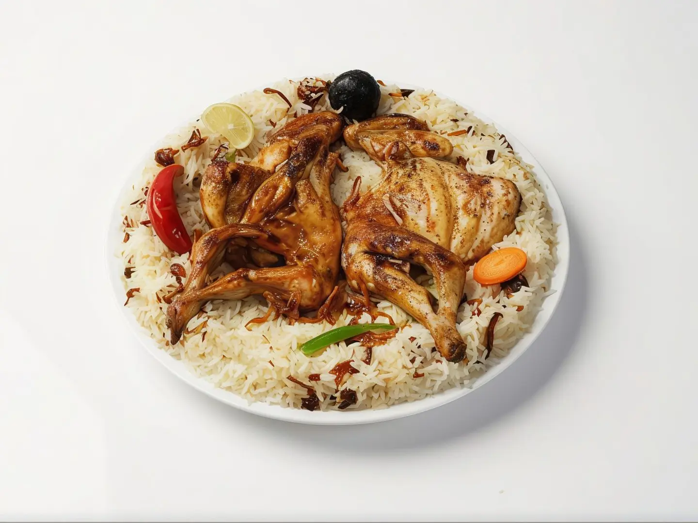 Whole Mathbi Chicken With Peshawari Rice