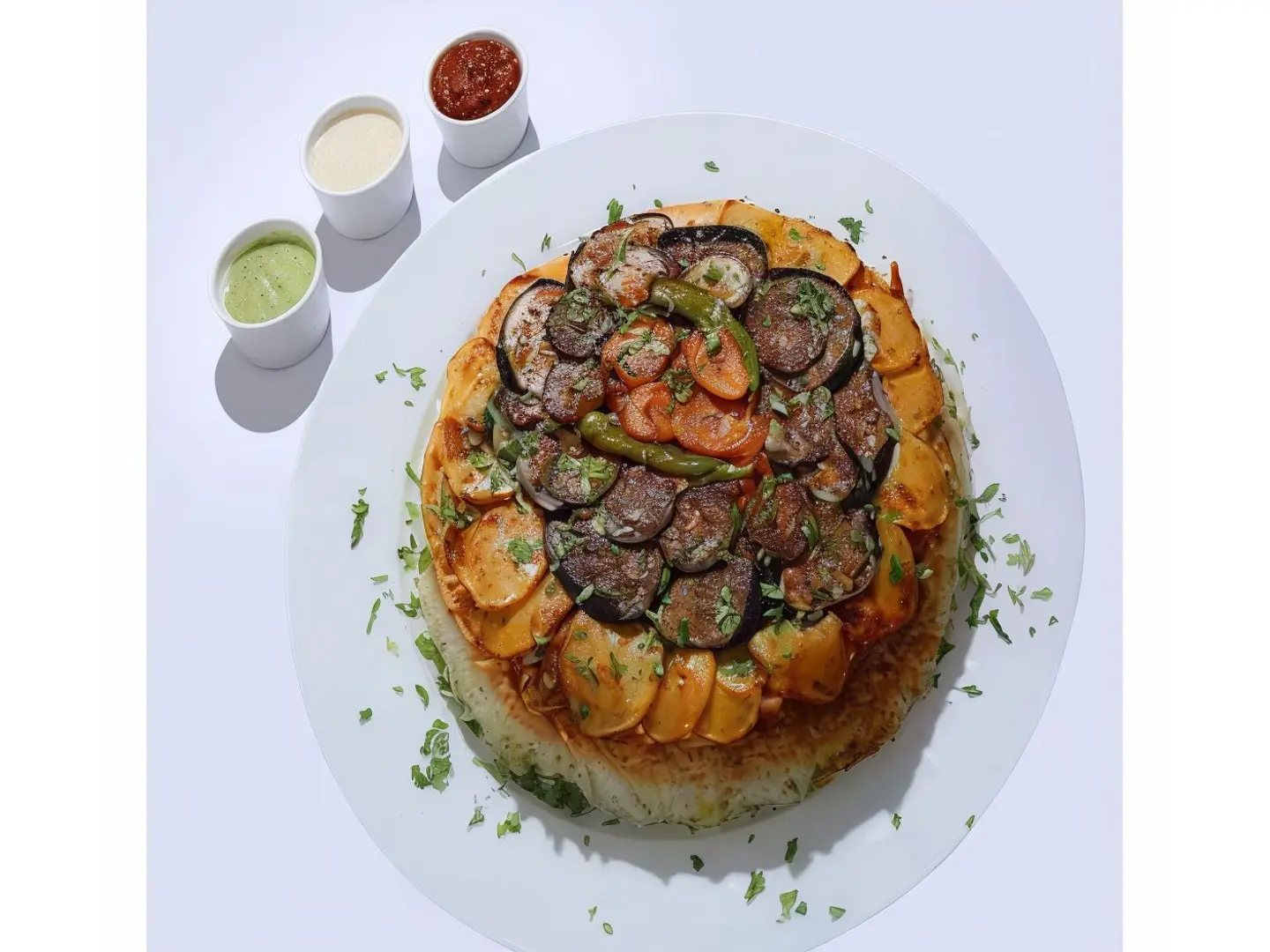 مقلوبة شاورما بالخضار