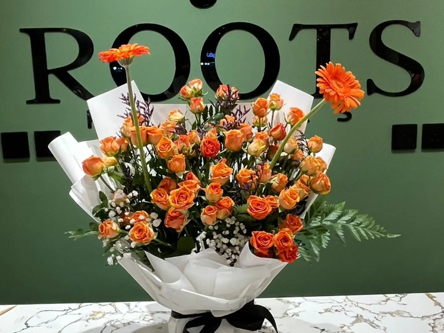 Very Elegant Orange Eid Flower Bouquet